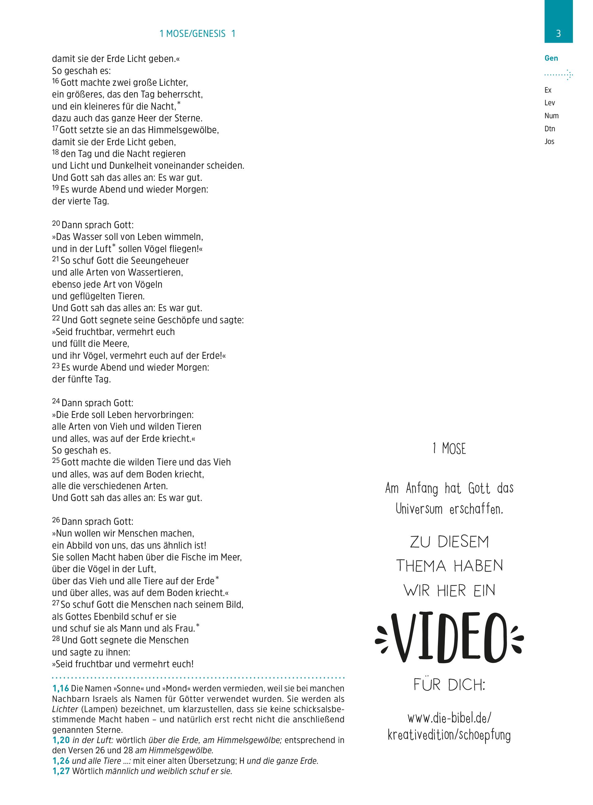 Beispielinhalt (Bild) Gute Nachricht Bibel. Kreativ-Edition (ohne Apokryphen).