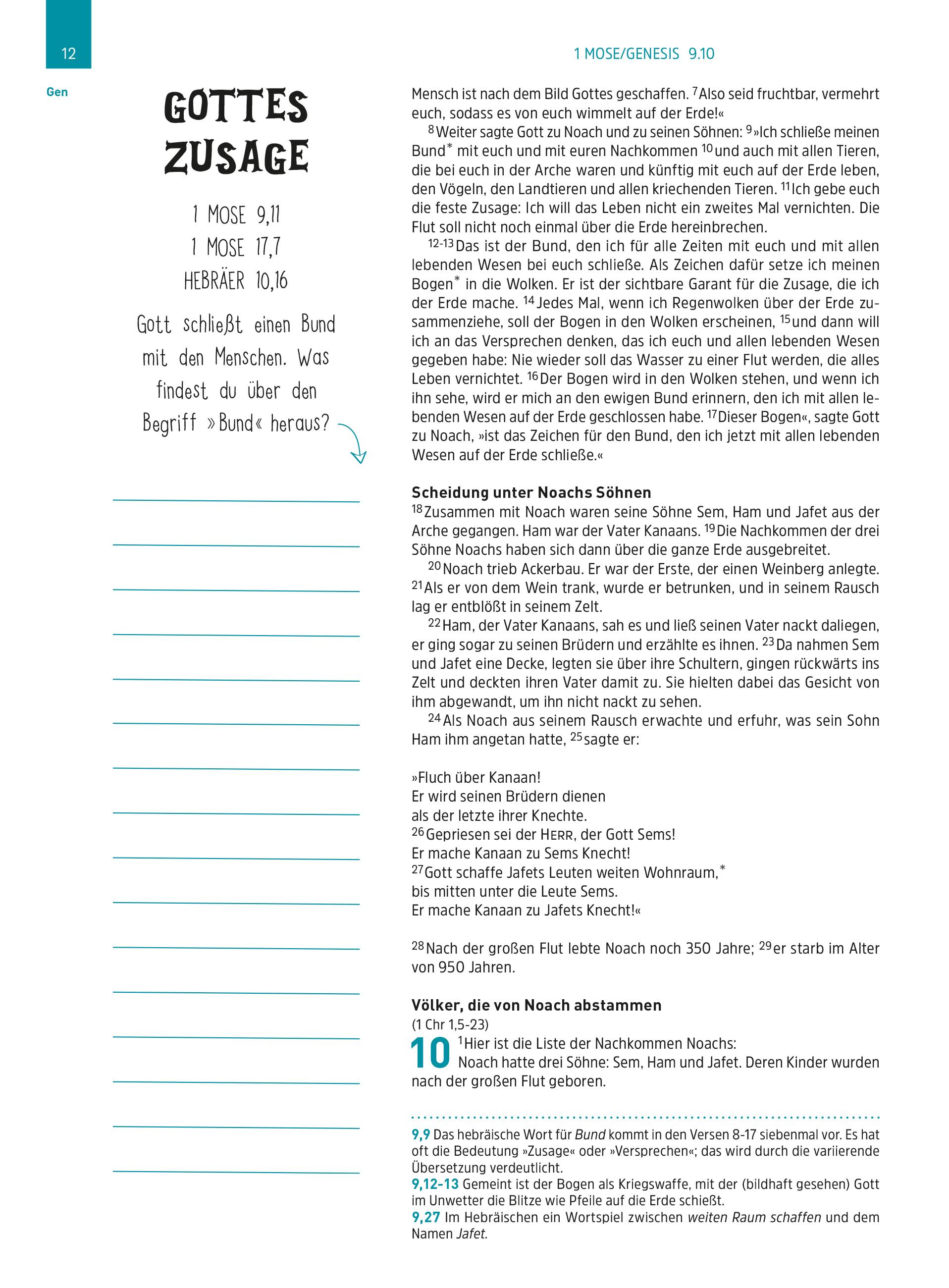 Beispielinhalt (Bild) Gute Nachricht Bibel. Kreativ-Edition (ohne Apokryphen).