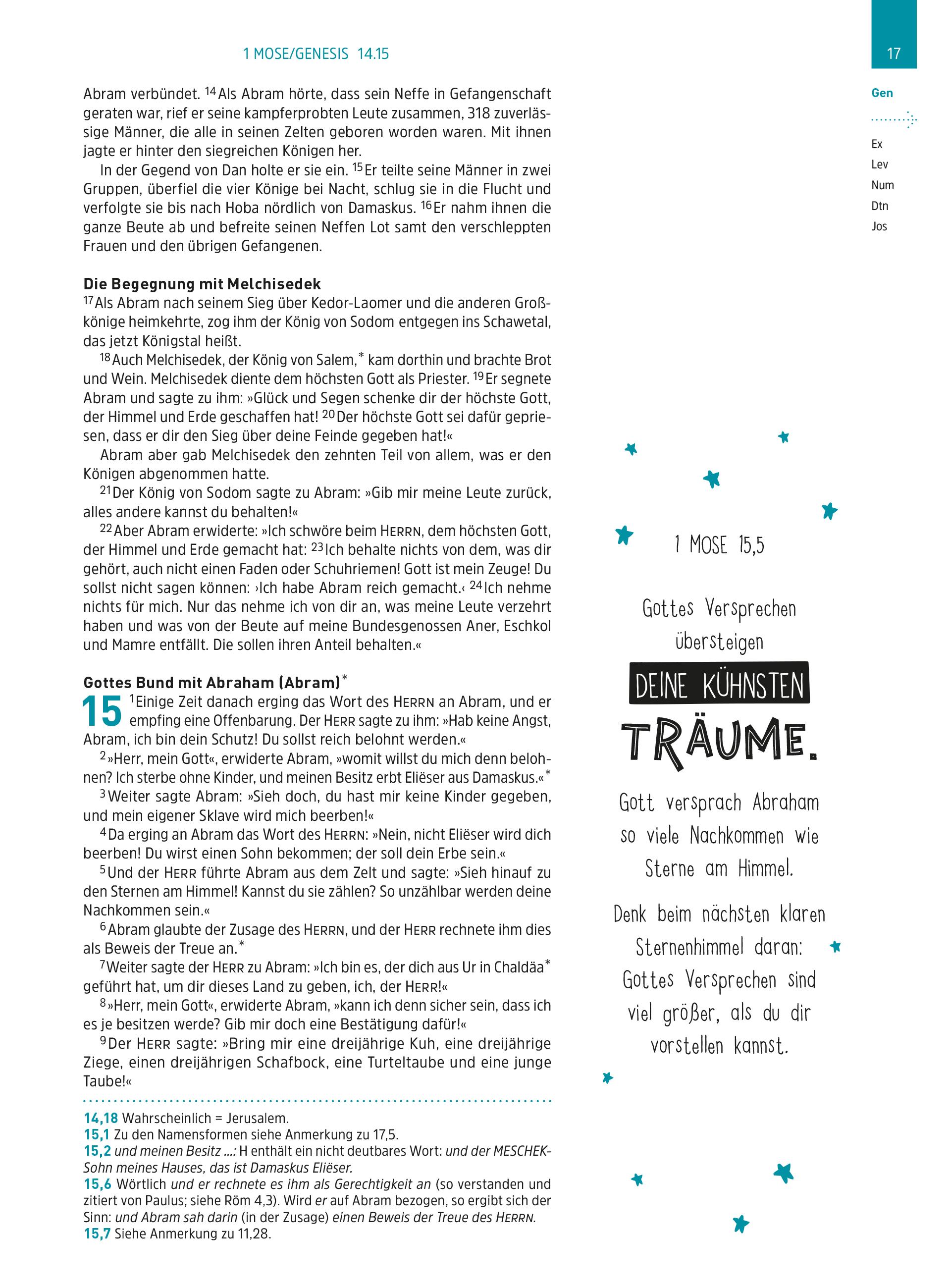 Beispielinhalt (Bild) Gute Nachricht Bibel. Kreativ-Edition (ohne Apokryphen).