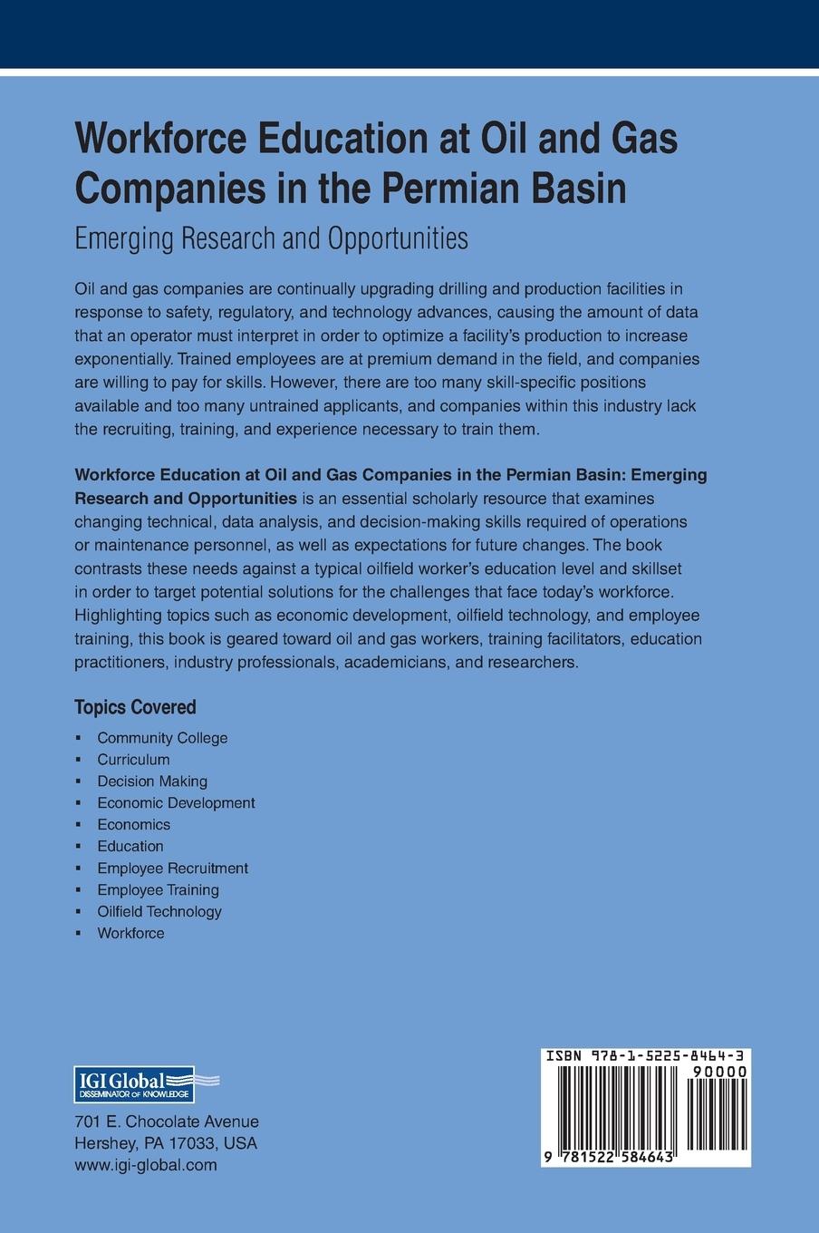 Rückseitencover Workforce Education at Oil and Gas Companies in the Permian Basin