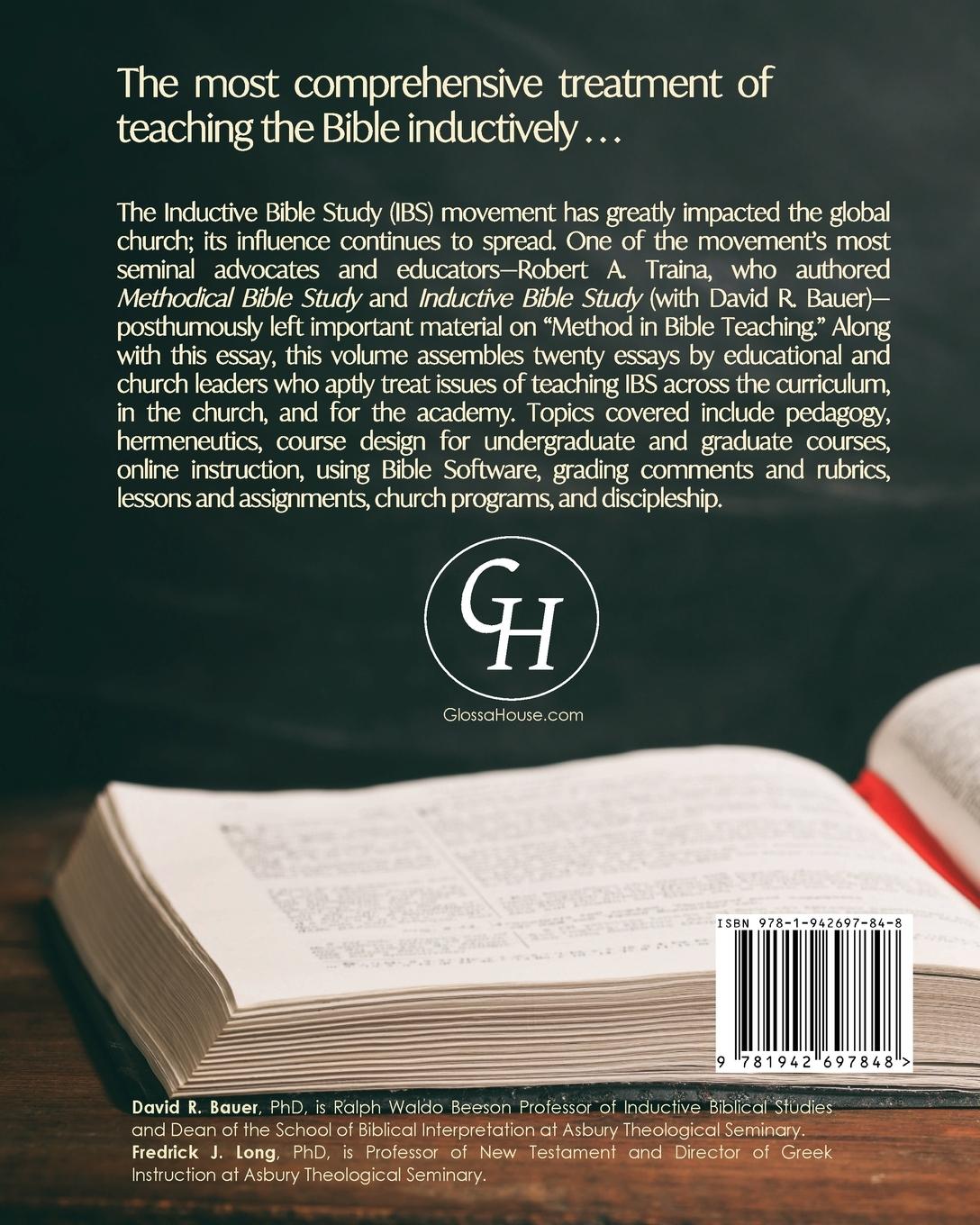 Rückseitencover Method in Teaching Inductive Bible Study-A Practitioner's Handbook