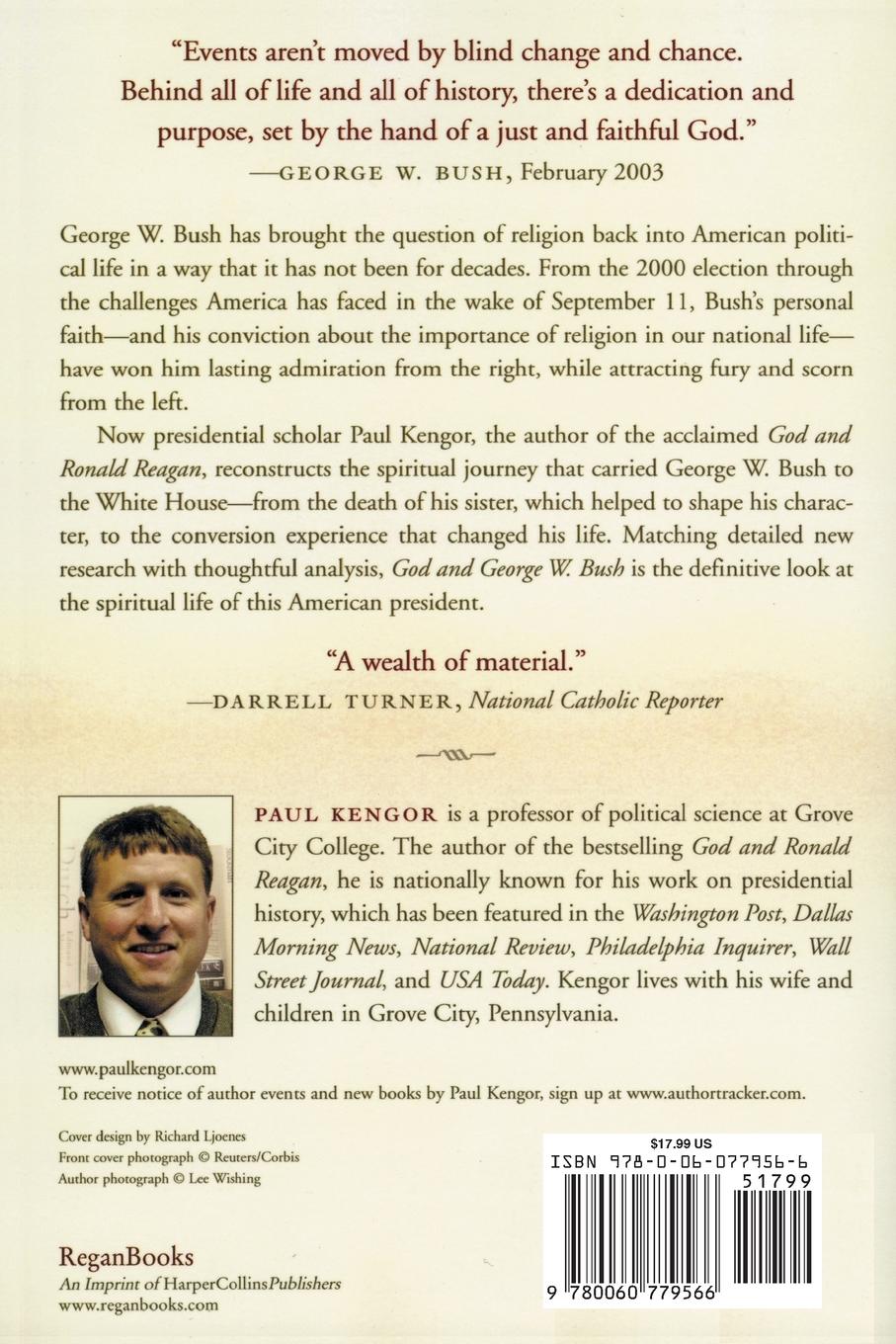 Rückseitencover God and George W. Bush
