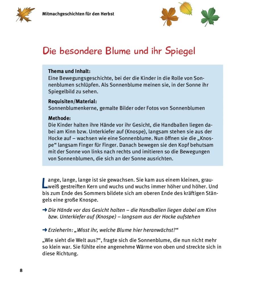 Beispielinhalt (Bild) 5 Minuten Mitmachgeschichten für Herbst und Winter