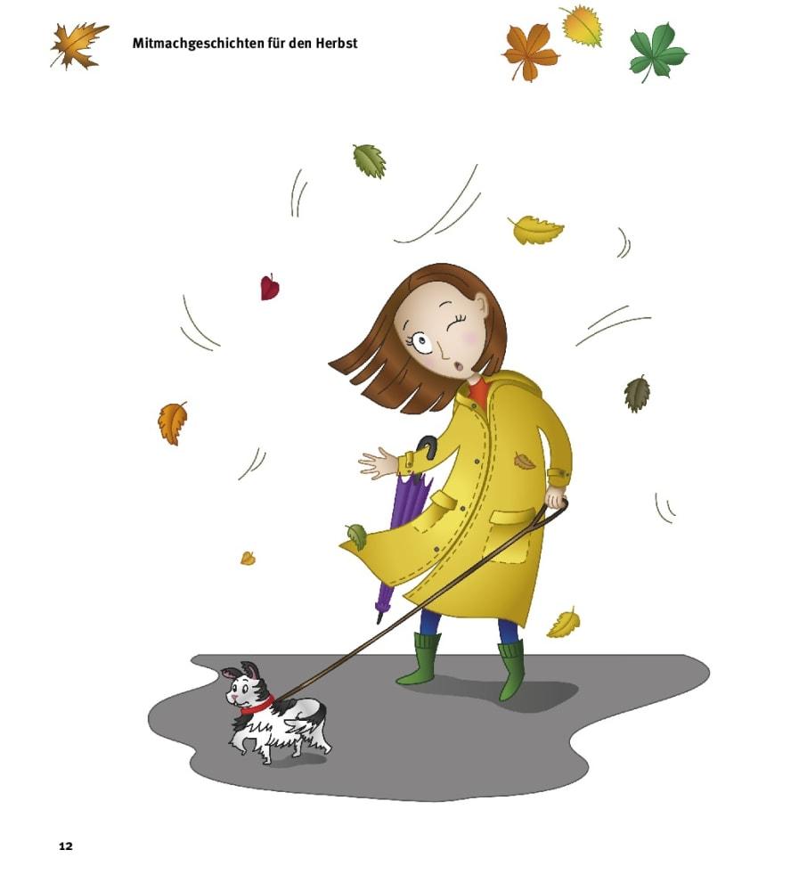 Beispielinhalt (Bild) 5 Minuten Mitmachgeschichten für Herbst und Winter