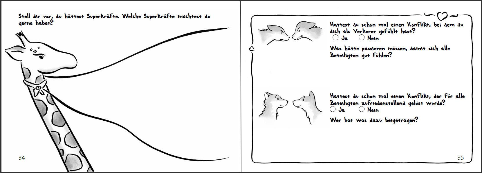Beispielinhalt (Bild) Was brauchst du? Mit der Giraffensprache und Gewaltfreier Kommunikation Konflikte kindgerecht lösen