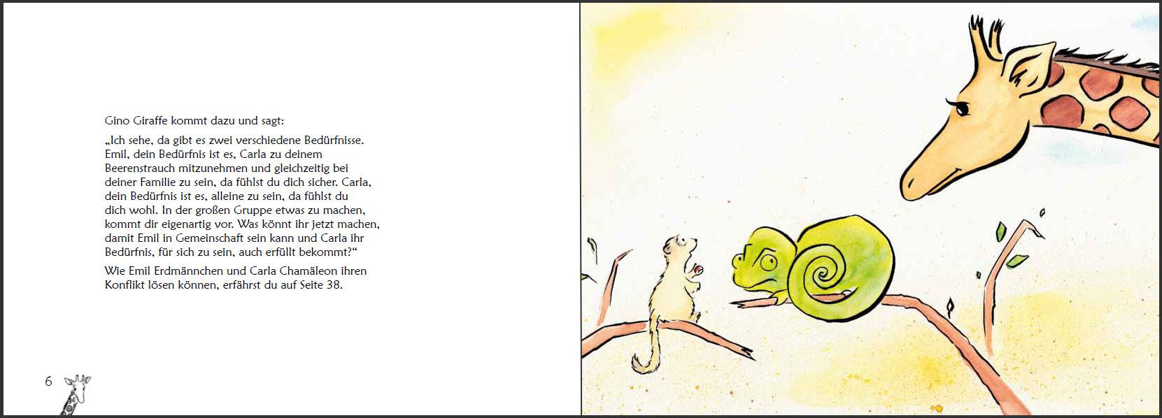 Beispielinhalt (Bild) Was brauchst du? Mit der Giraffensprache und Gewaltfreier Kommunikation Konflikte kindgerecht lösen
