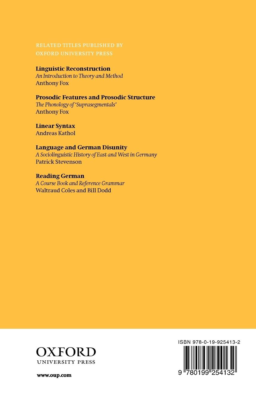 Rückseitencover The Structure of German