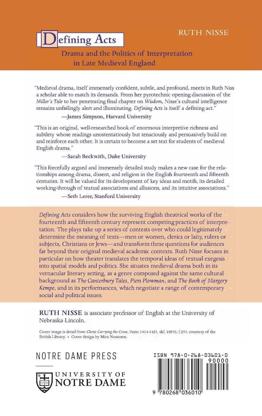 Rückseitencover Defining Acts