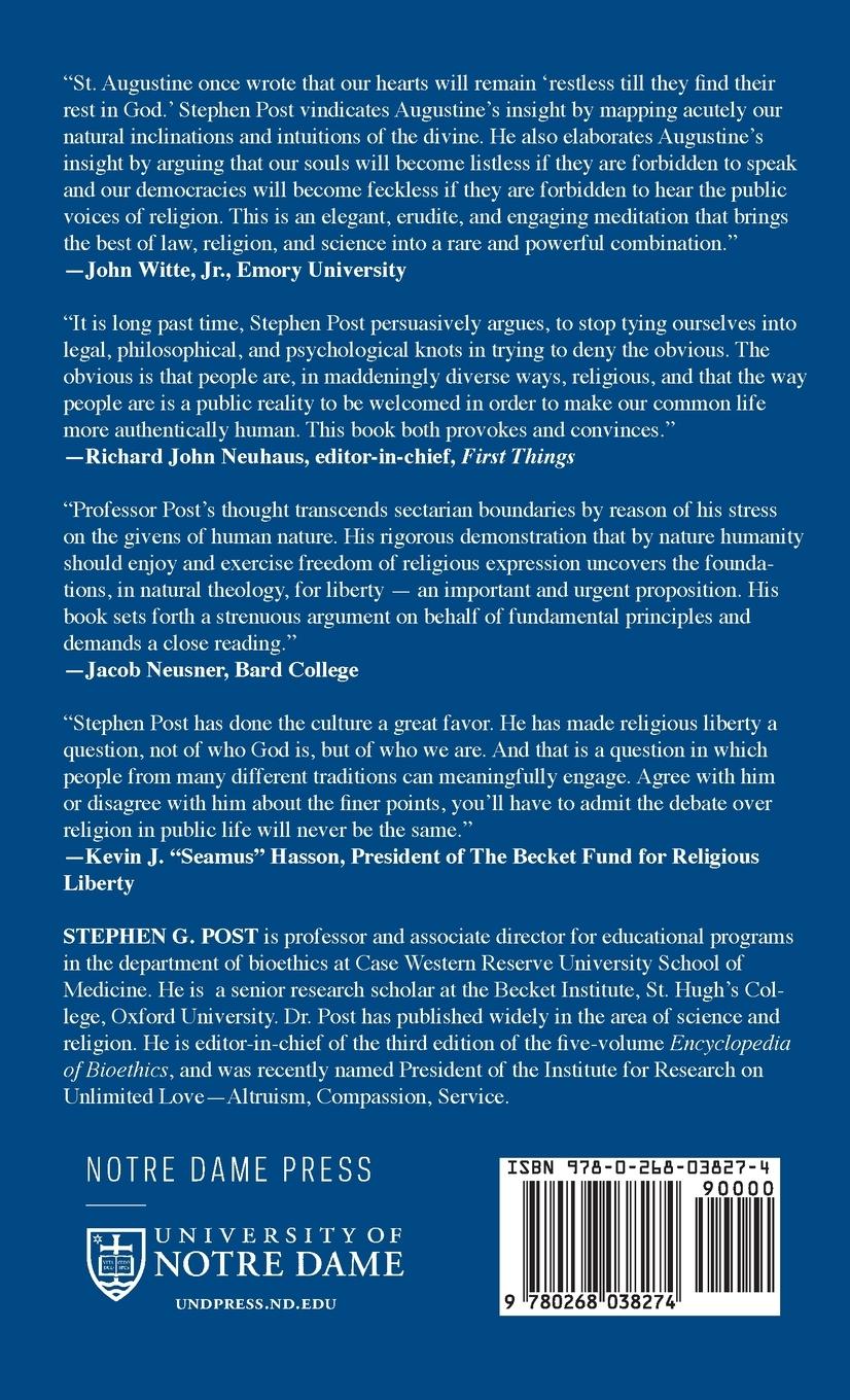 Rückseitencover Human Nature and the Freedom of Public Religious Expression