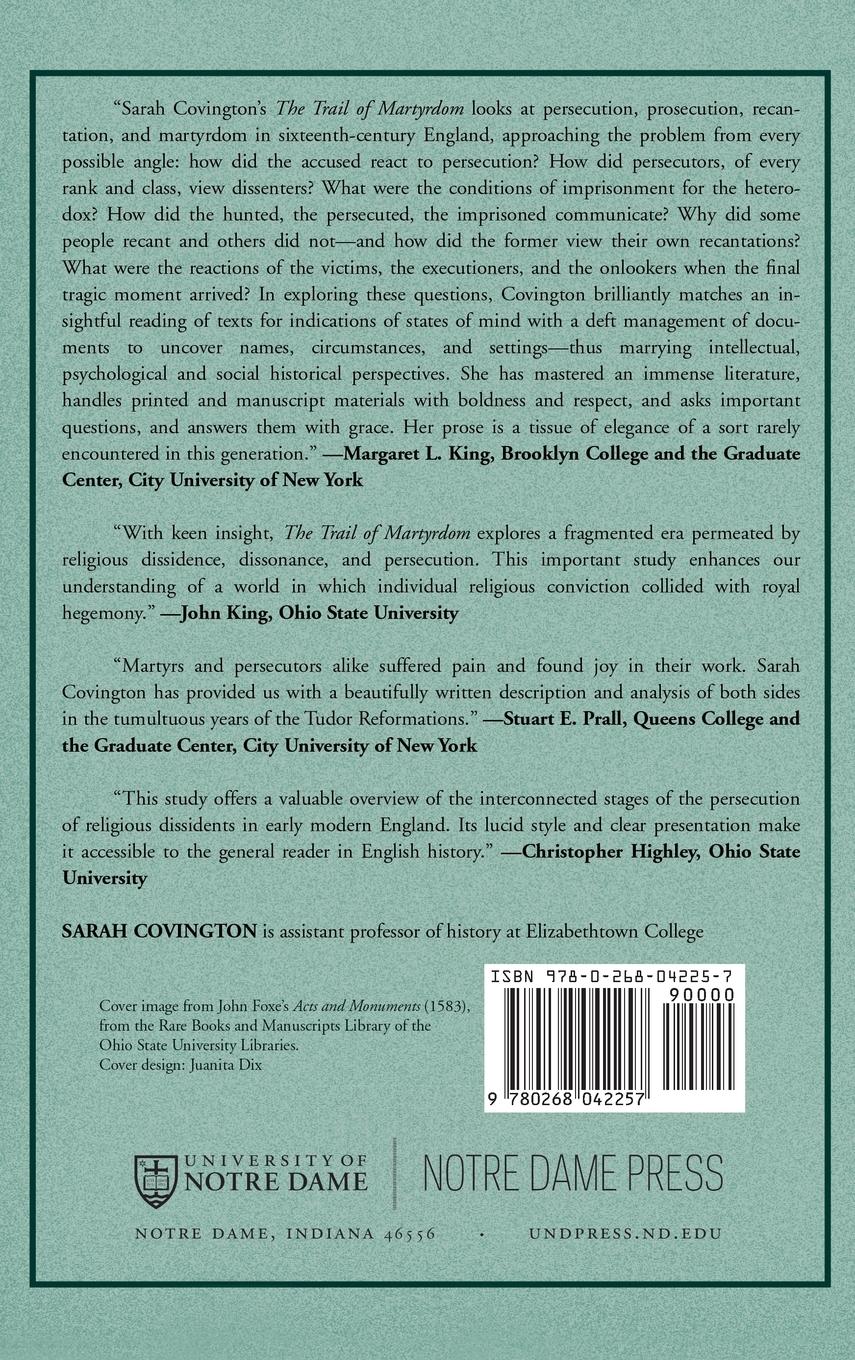 Rückseitencover Trail Of Martyrdom