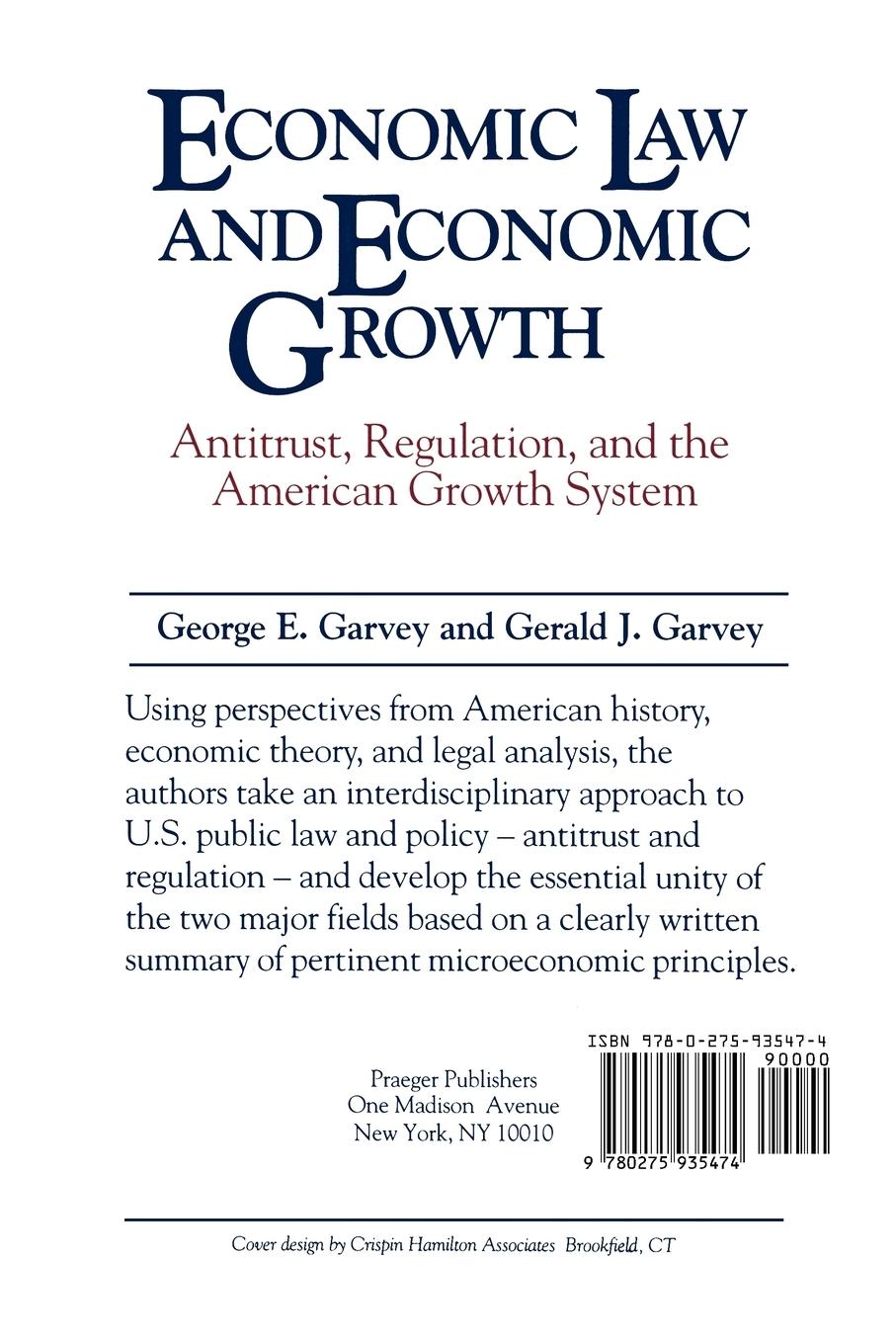 Rückseitencover Economic Law and Economic Growth