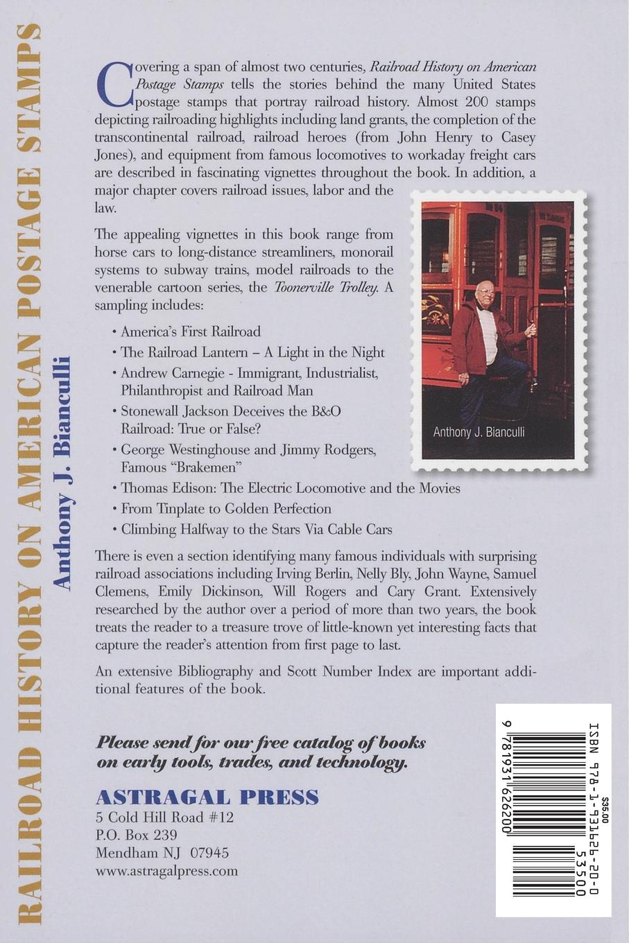 Rückseitencover Railroad History on American Postage Stamps