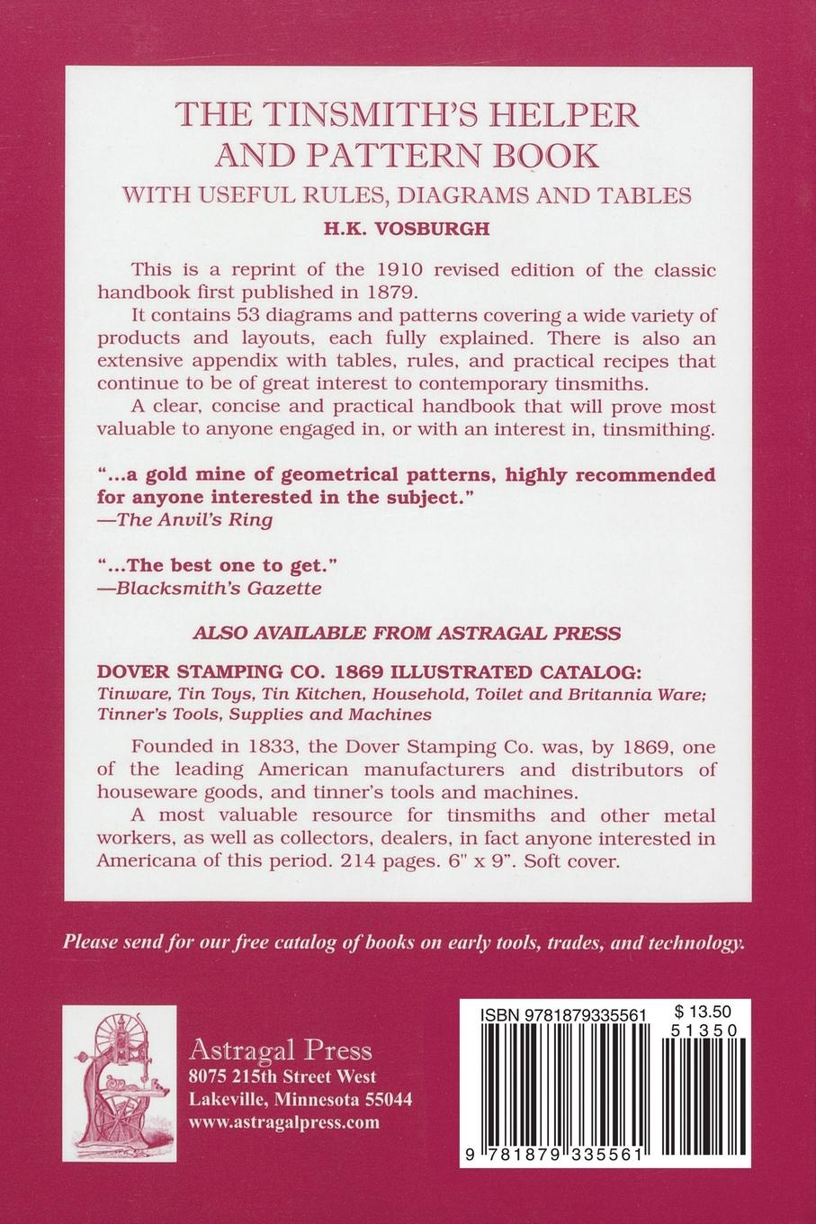 Rückseitencover The Tinsmith's Helper and Pattern Book