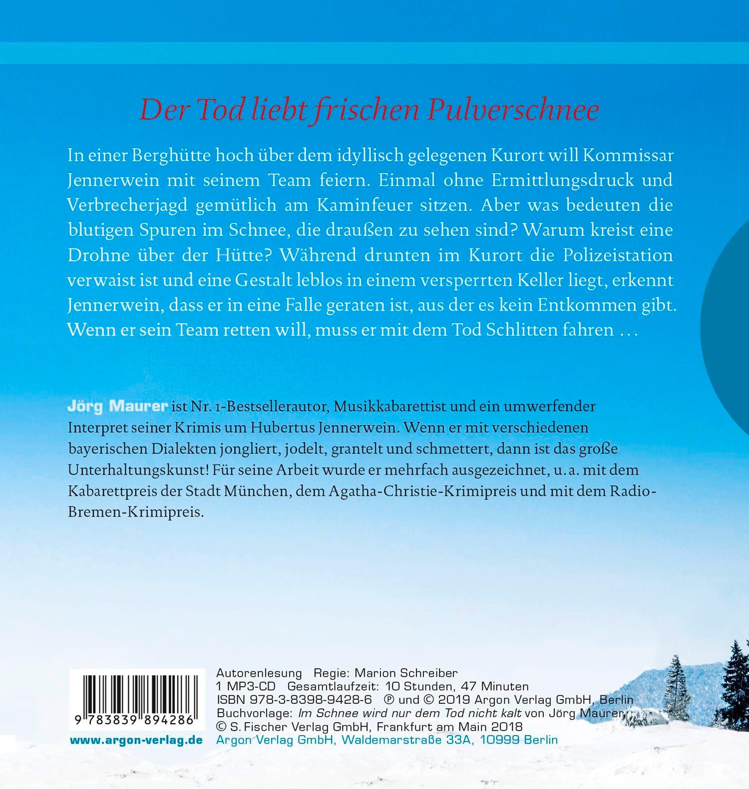 Rückseitencover Im Schnee wird nur dem Tod nicht kalt