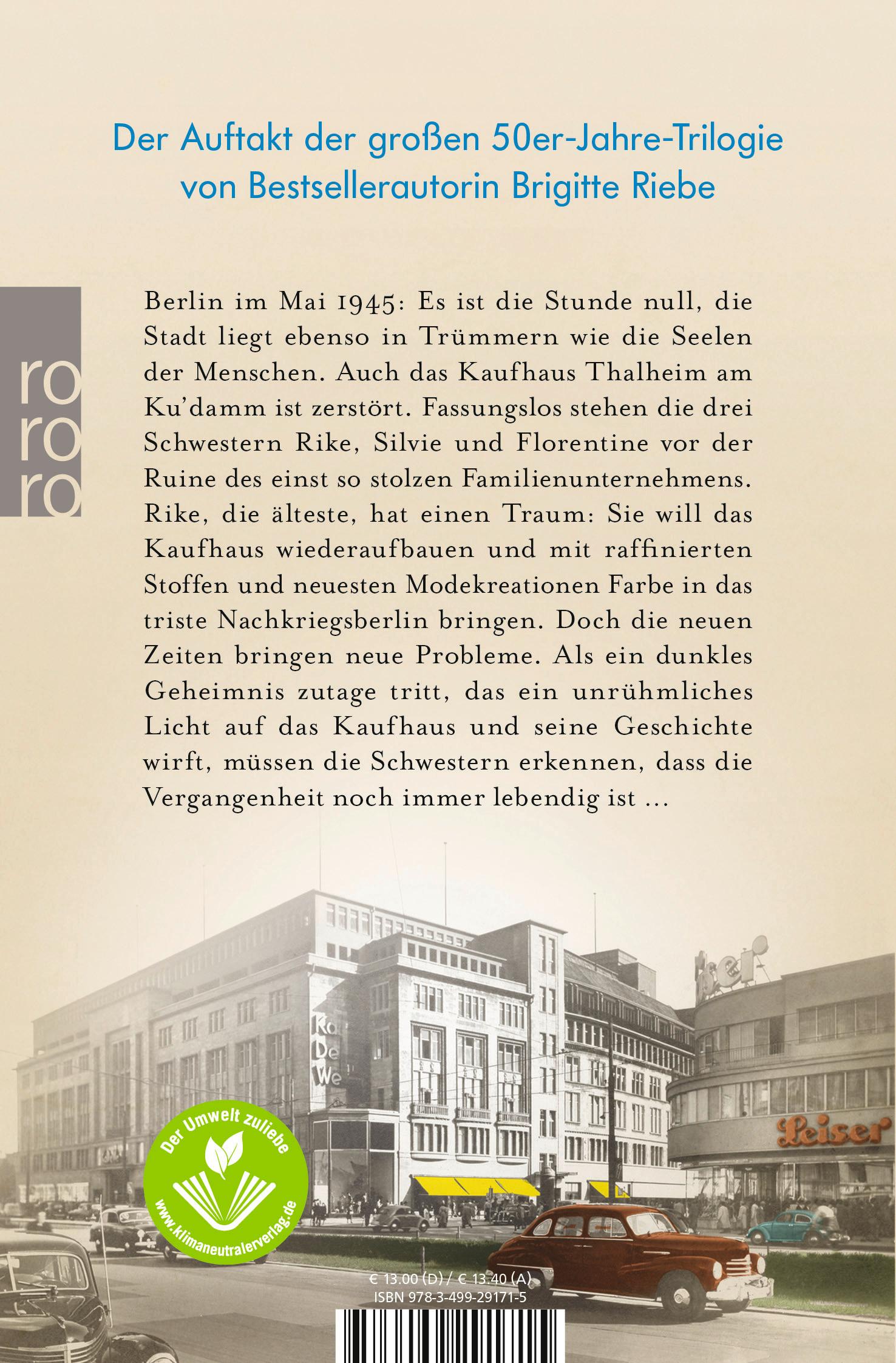 Rückseitencover Die Schwestern vom Ku'damm: Jahre des Aufbaus