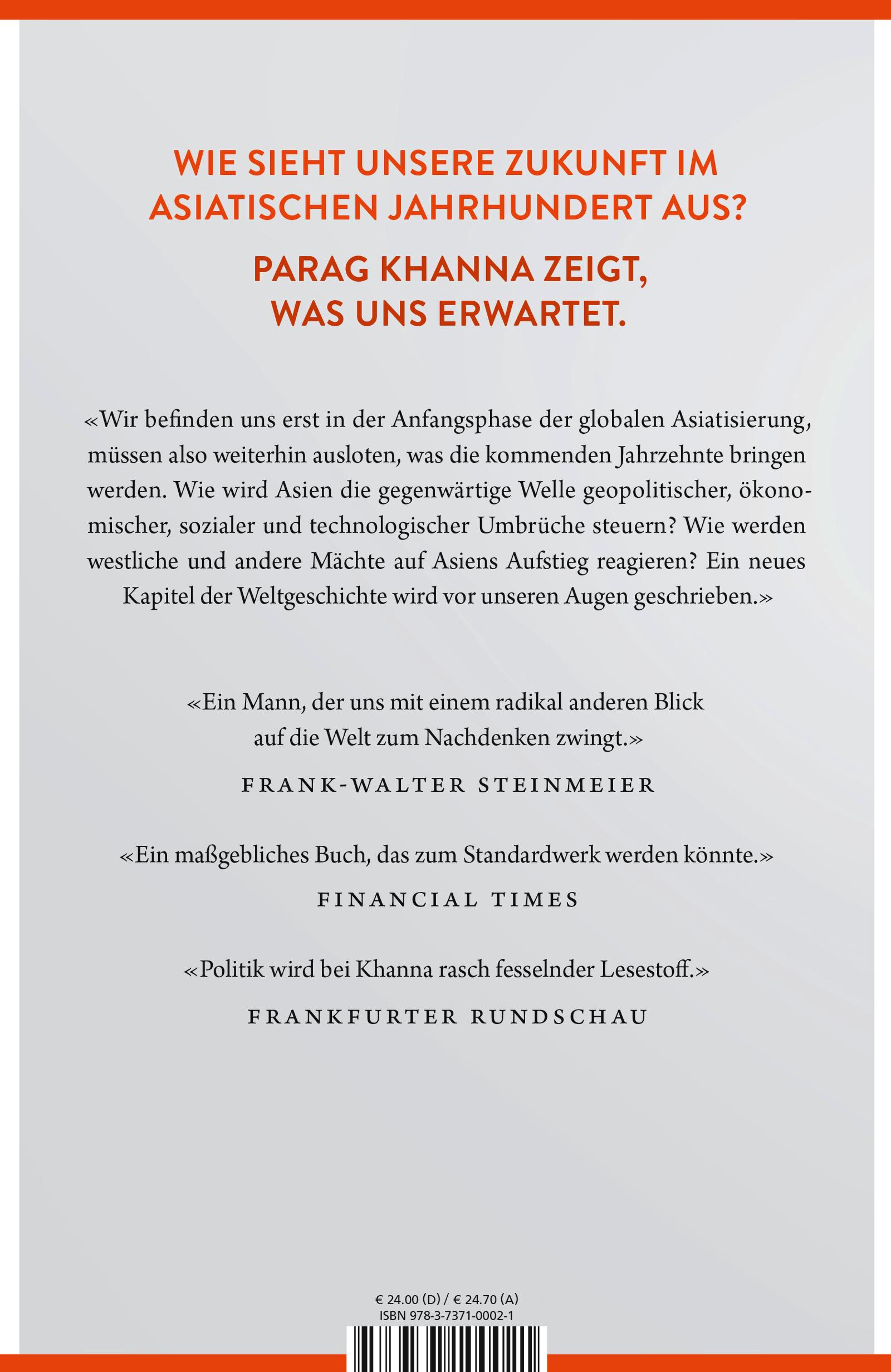 Rückseitencover Unsere asiatische Zukunft