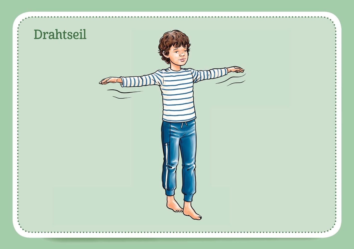 Beispielinhalt (Bild) 30 Faszientraining-Bildkarten für Kinder
