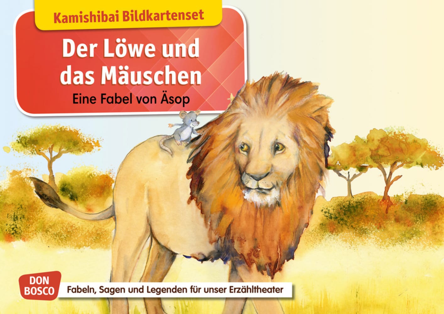 Vorderes Coverbild Der Löwe und das Mäuschen. Eine Fabel von Äsop. Kamishibai Bildkartenset