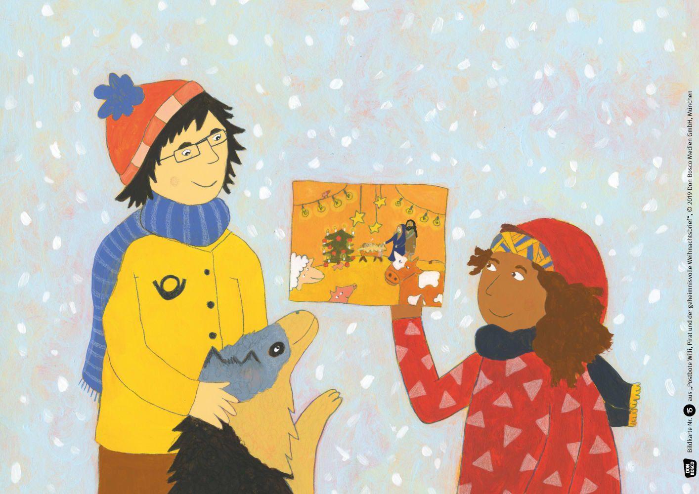 Beispielinhalt (Bild) Postbote Willi, Pirat und der geheimnisvolle Weihnachtsbrief. Adventskalender.