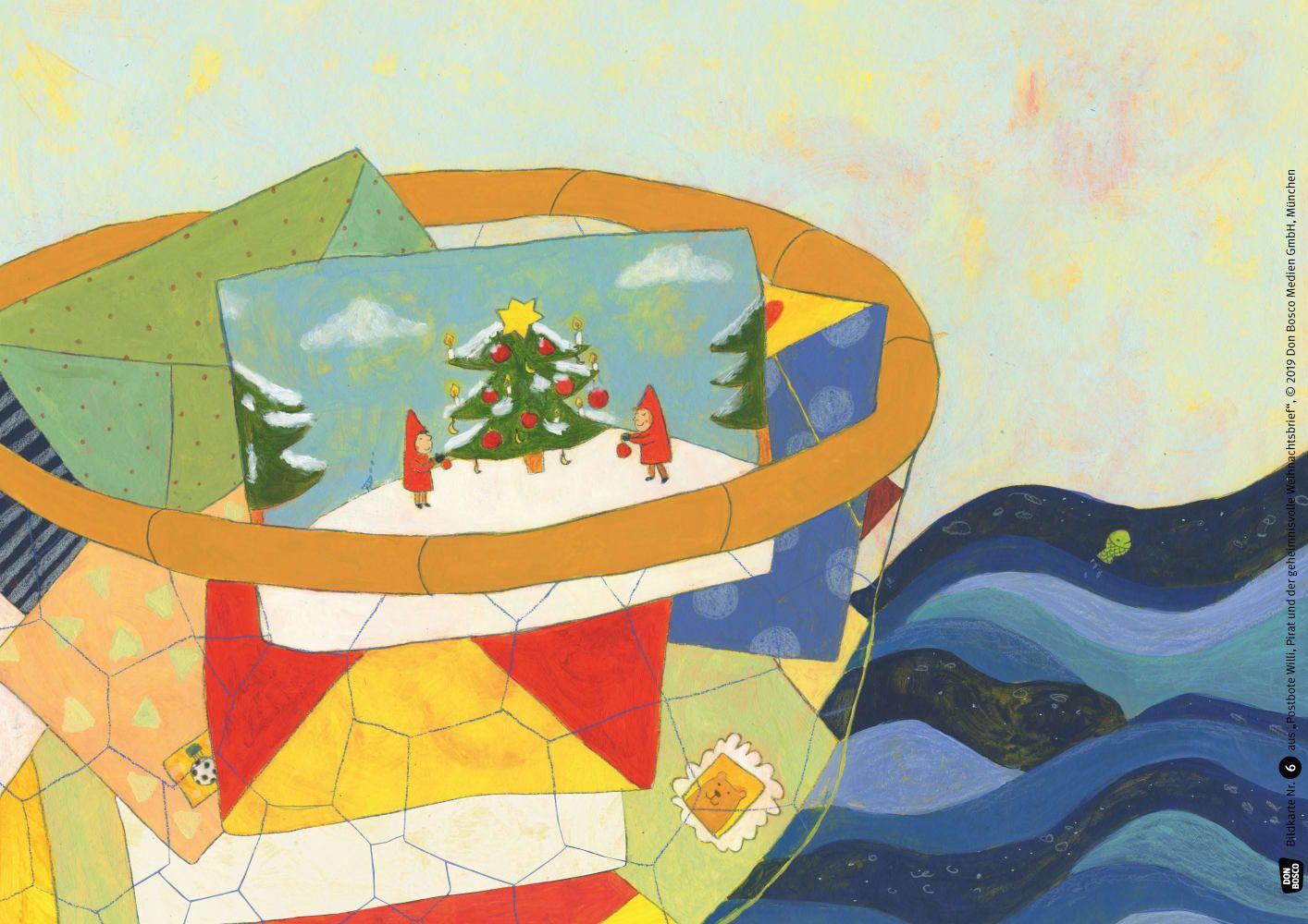 Beispielinhalt (Bild) Postbote Willi, Pirat und der geheimnisvolle Weihnachtsbrief. Adventskalender.