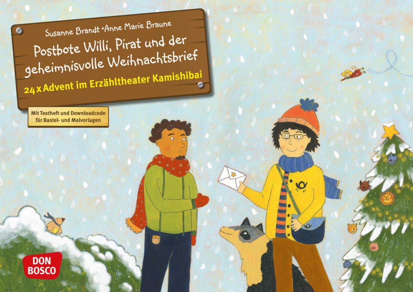Vorderes Coverbild Postbote Willi, Pirat und der geheimnisvolle Weihnachtsbrief. Adventskalender.