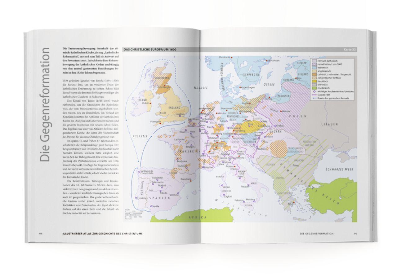 Beispielinhalt (Bild) Illustrierter Atlas zur Geschichte des Christentums