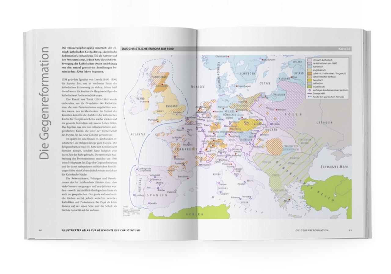 Beispielinhalt (Bild) Illustrierter Atlas zur Geschichte des Christentums