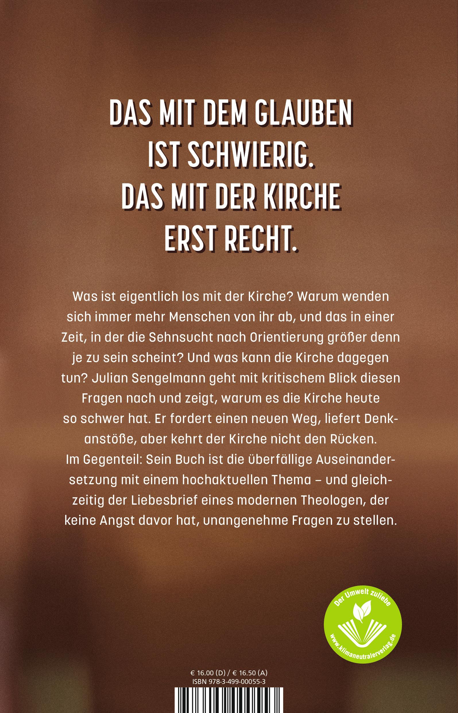 Rückseitencover Glaube ja, Kirche nein?
