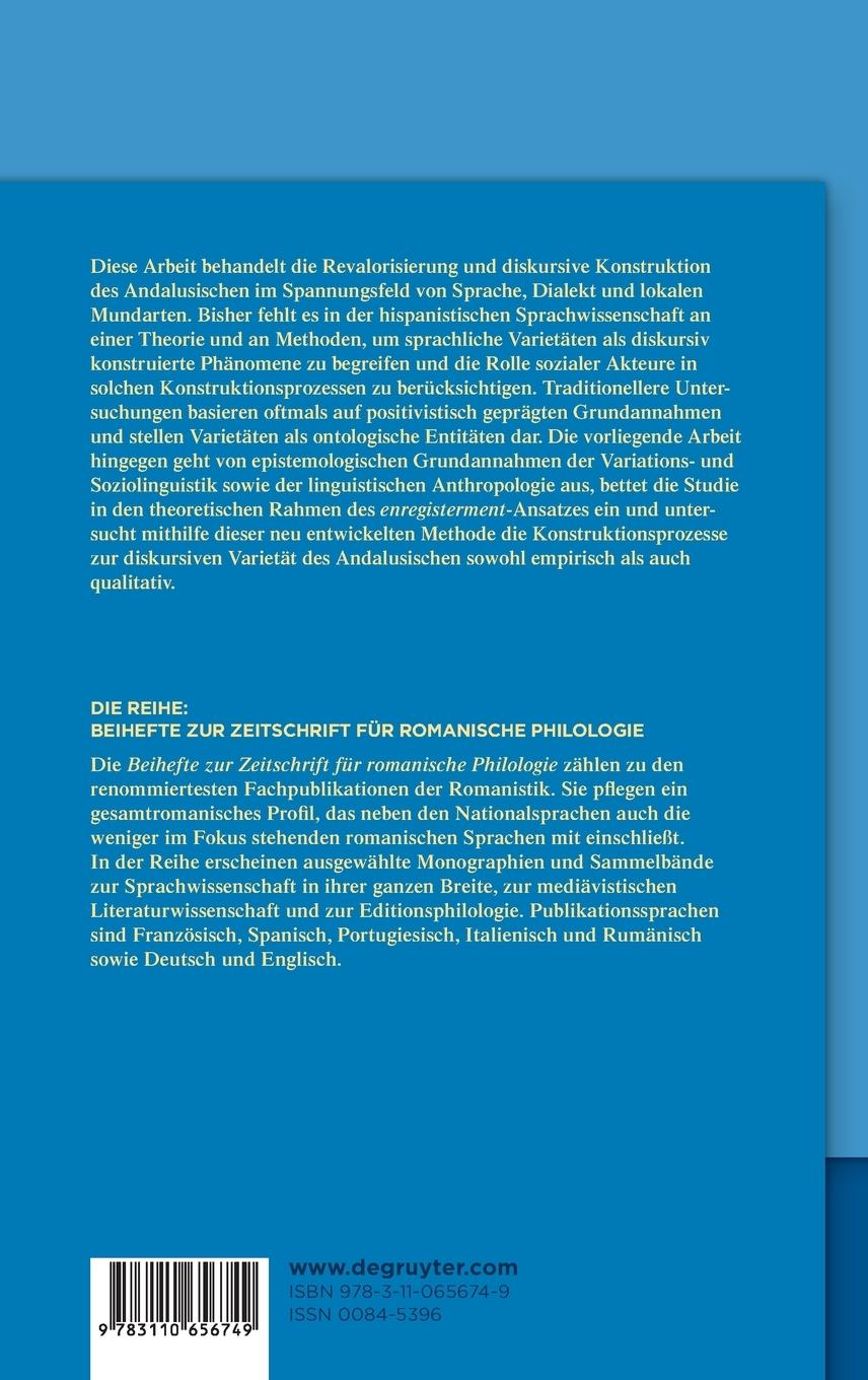 Rückseitencover L'andalú - Sprache, Dialekt oder lokale Mundart?