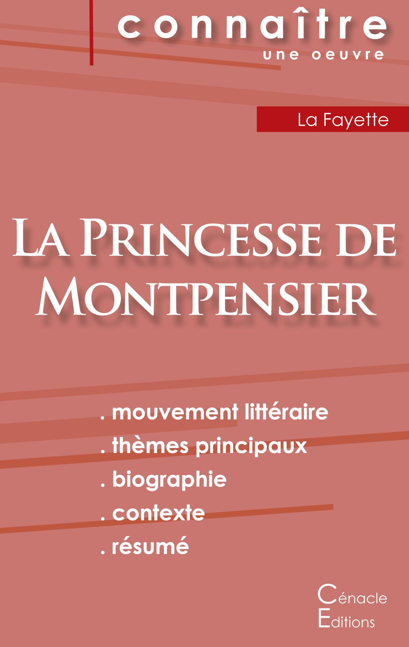 Vorderes Coverbild Fiche de lecture La Princesse de Montpensier de Madame de La Fayette (Analyse littéraire de référence et résumé complet)