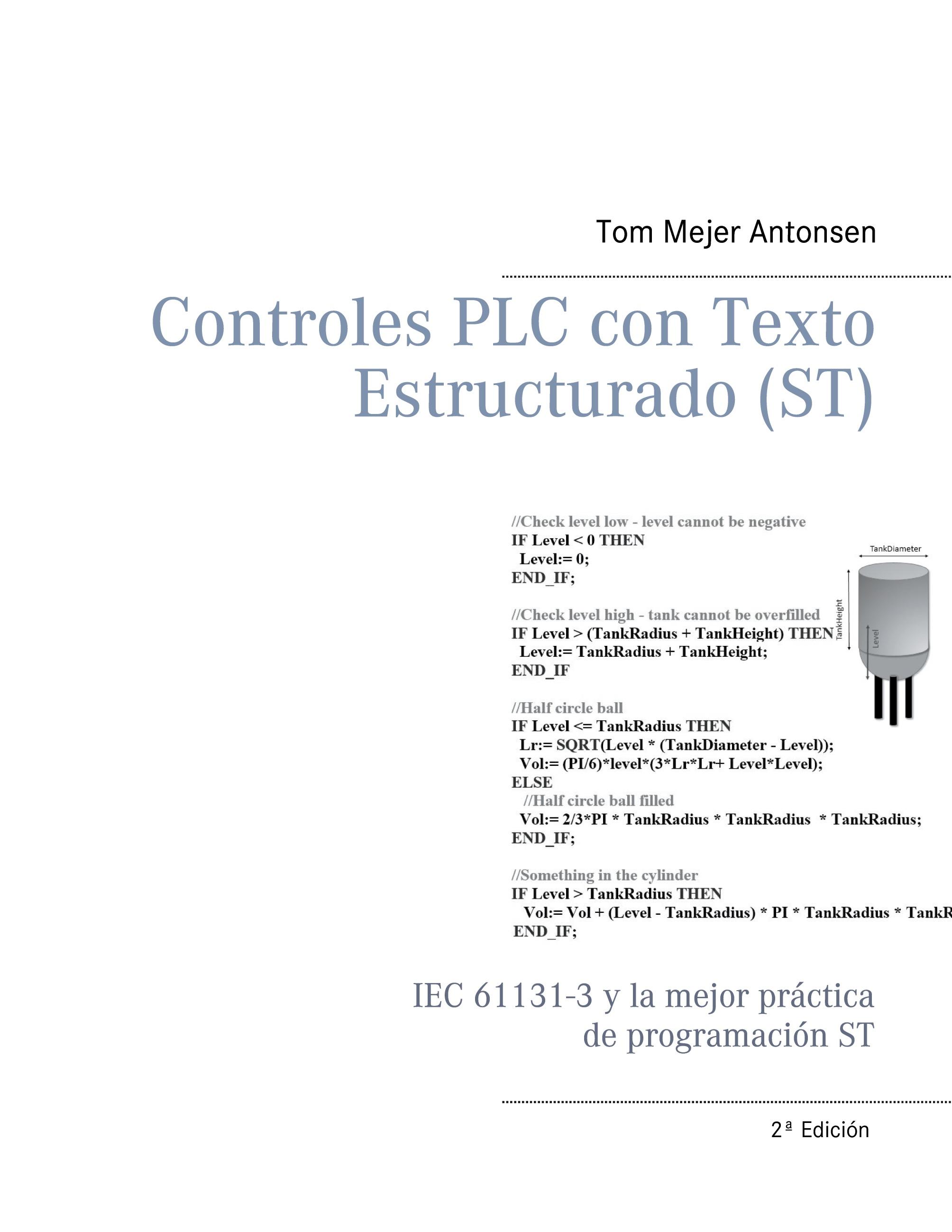 Vorderes Coverbild Controles PLC con Texto Estructurado (ST)