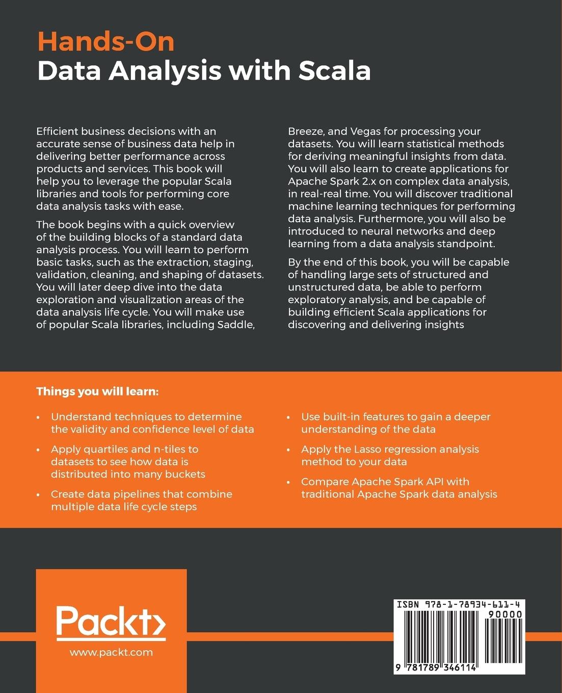 Rückseitencover Hands-On Data Analysis with Scala
