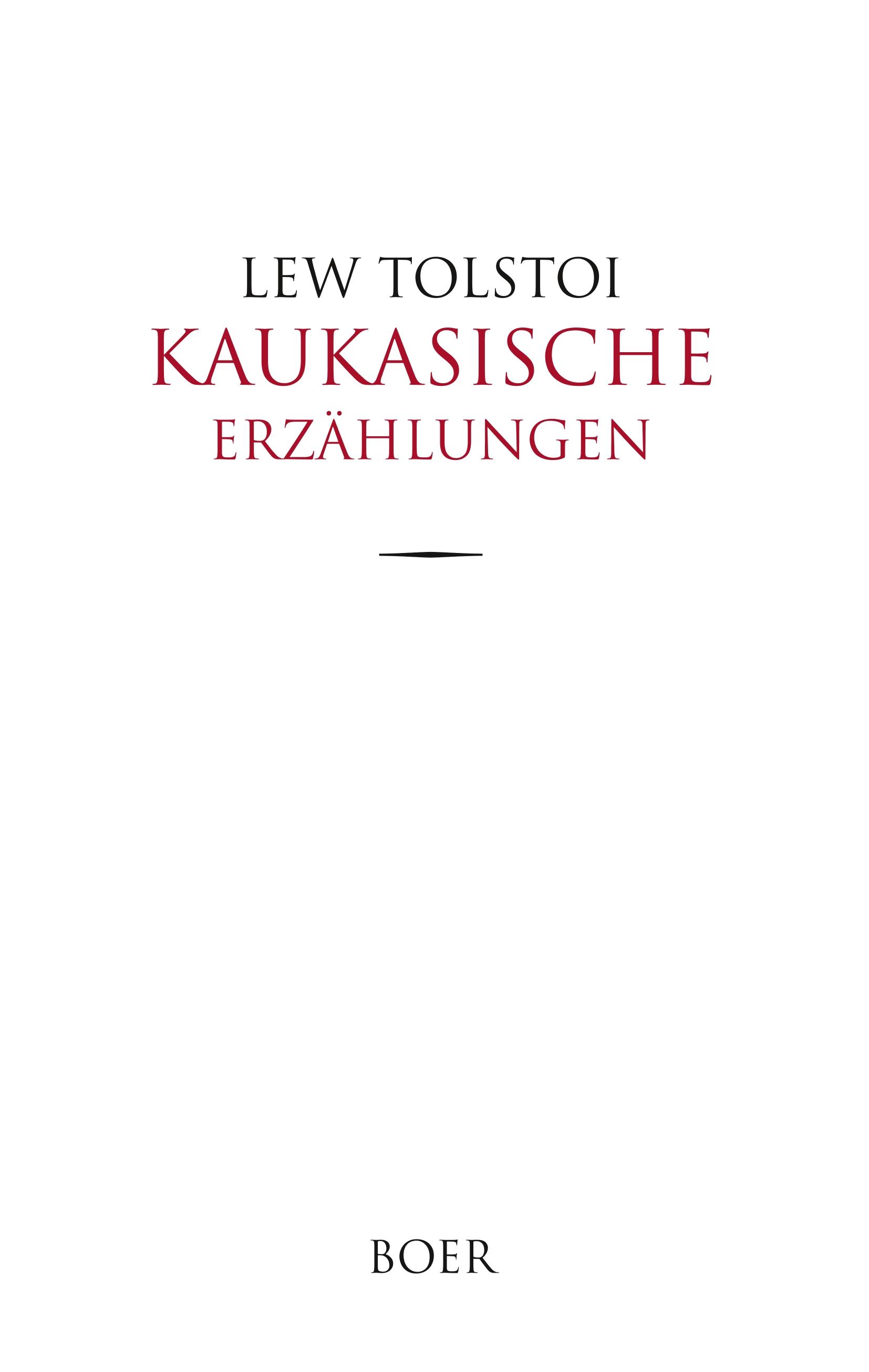 Vorderes Coverbild Kaukasische Erzählungen