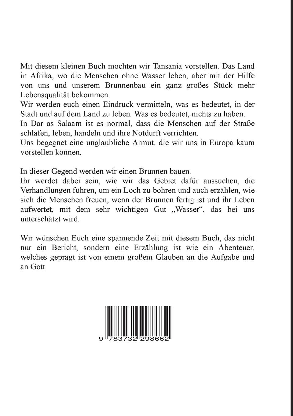 Rückseitencover Reiseberichte aus Tansania