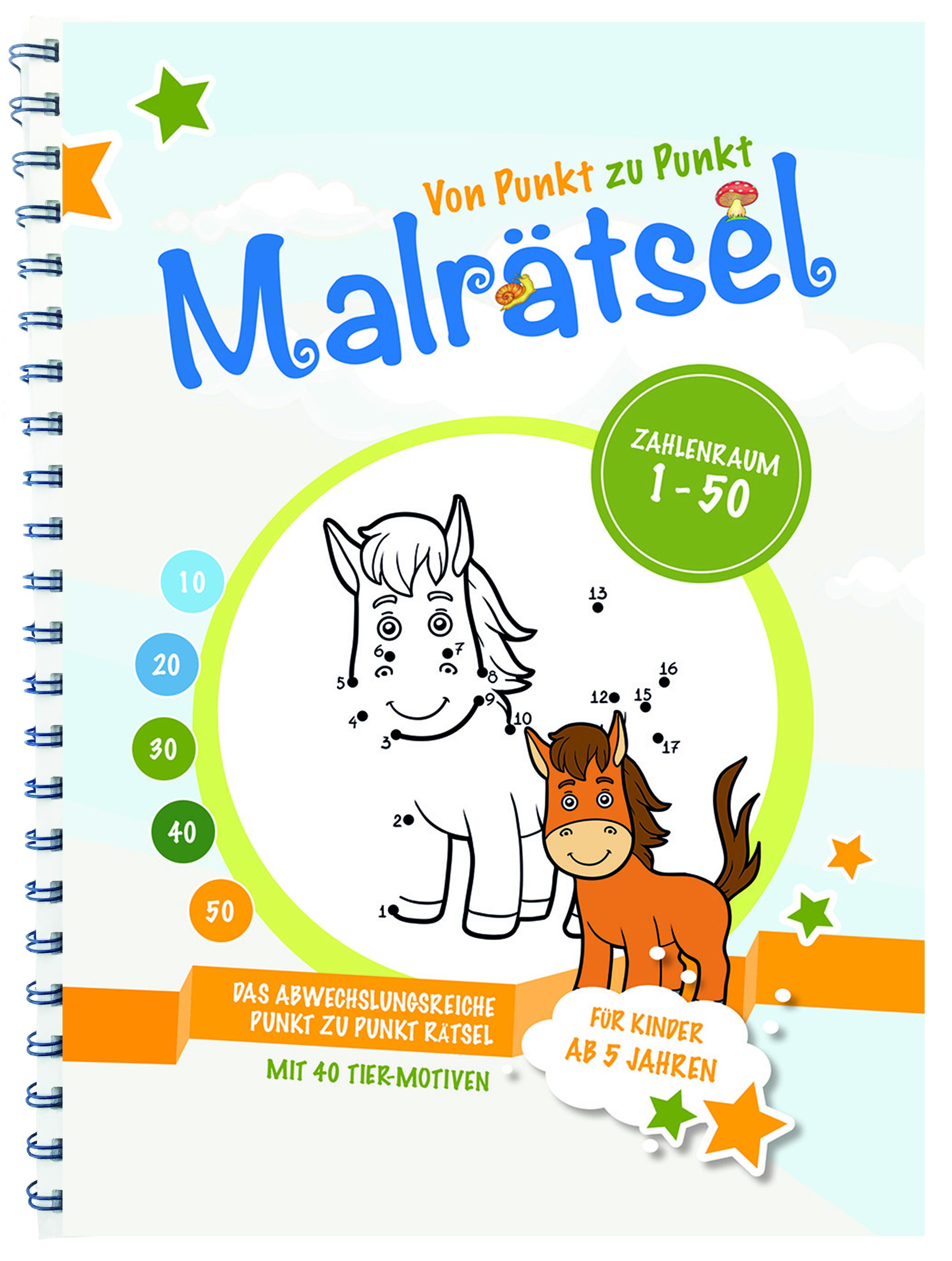 Vorderes Coverbild Von Punkt zu Punkt Malrätsel - 1 bis 50