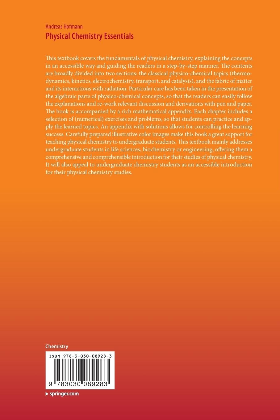 Rückseitencover Physical Chemistry Essentials