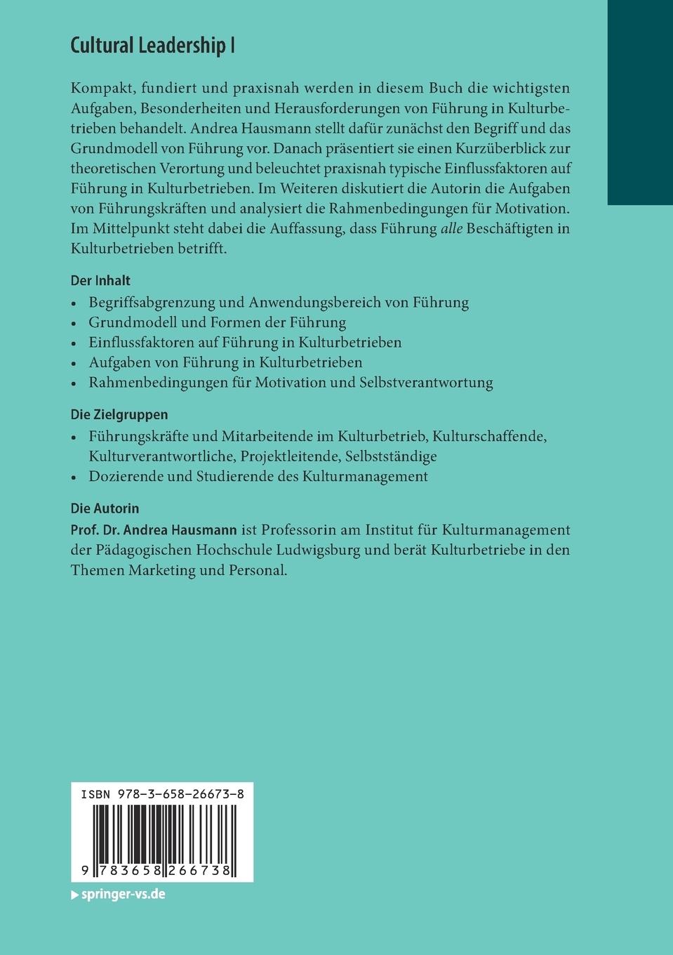 Rückseitencover Cultural Leadership I