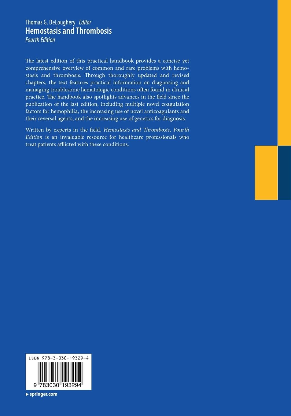 Rückseitencover Hemostasis and Thrombosis