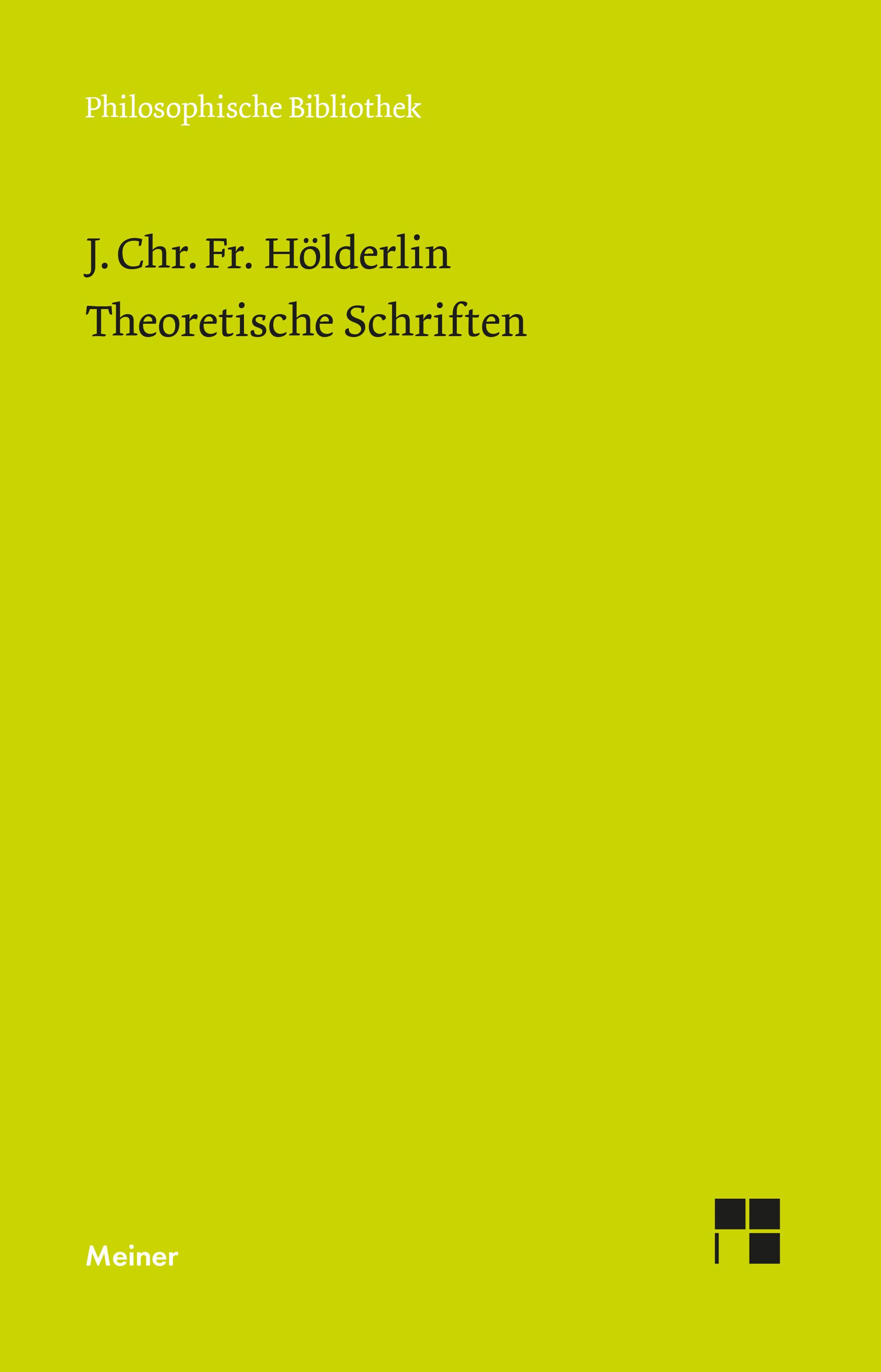 Vorderes Coverbild Theoretische Schriften