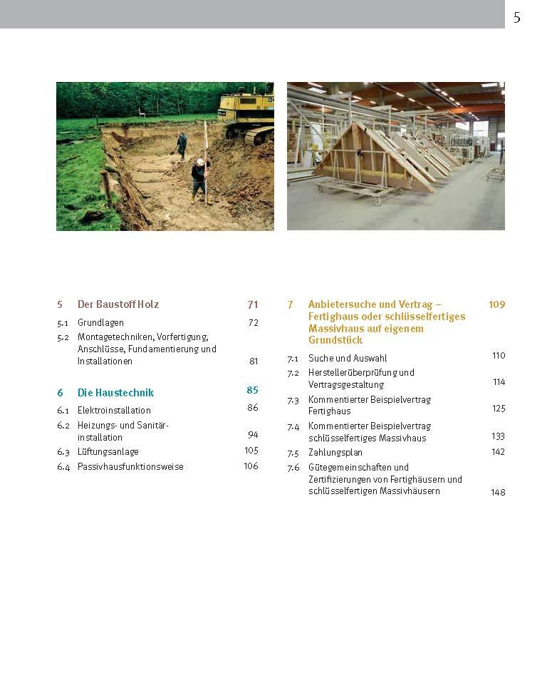 Beispielinhalt (Bild) Kauf und Bau eines Fertighauses oder Massivhauses