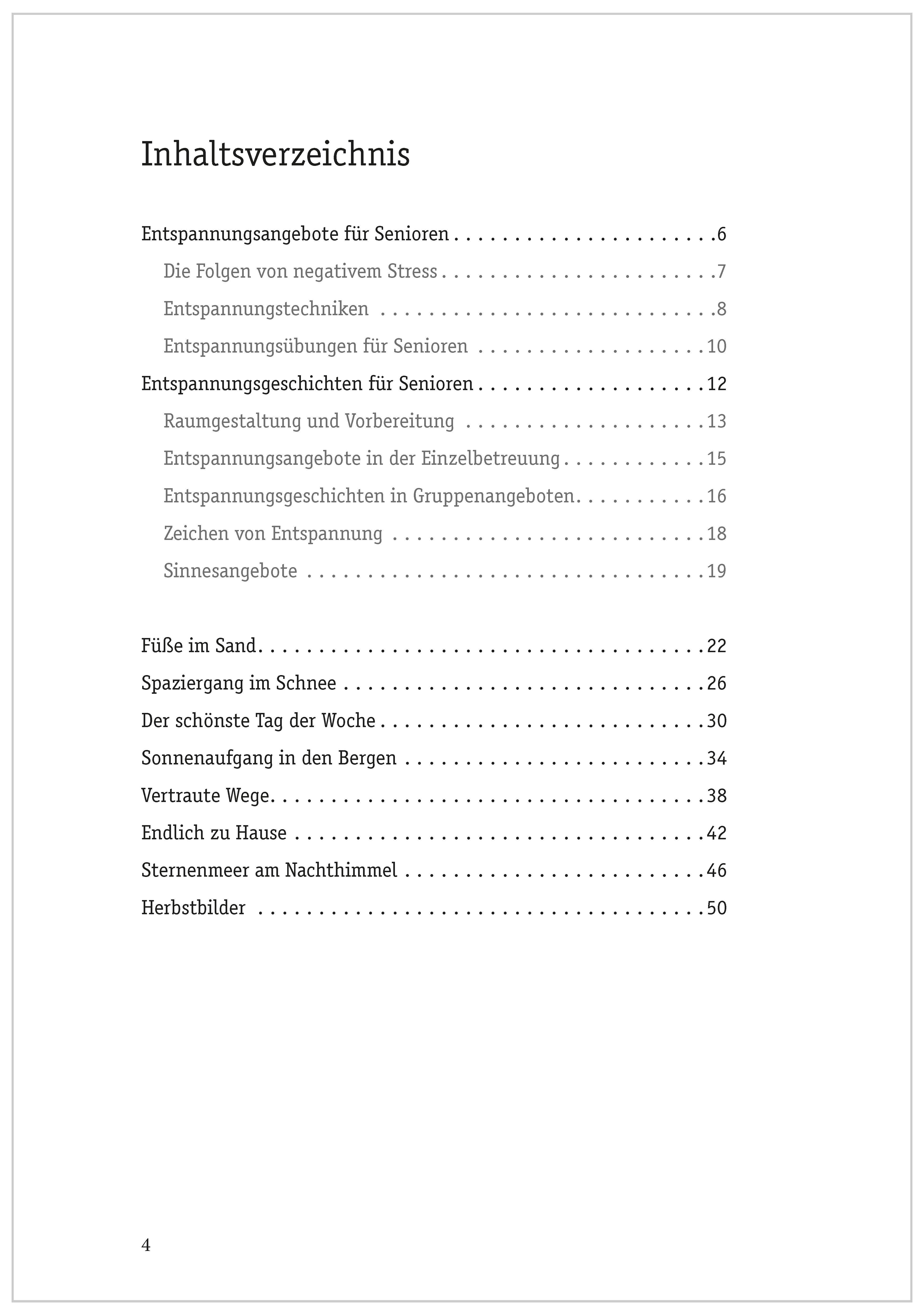 Beispielinhalt (Bild) Geschichten zum Entspannen für Senioren