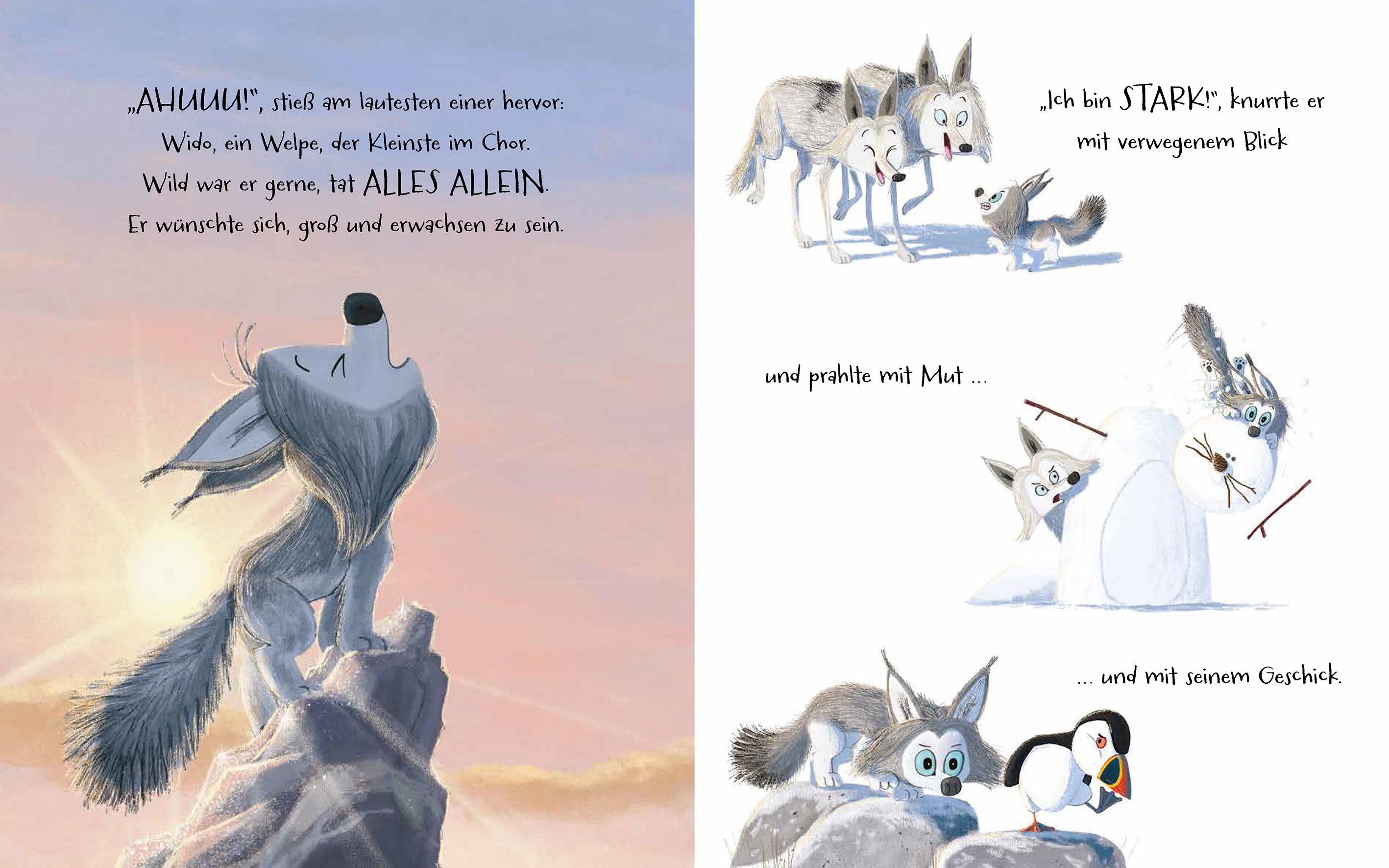 Beispielinhalt (Bild) Kleiner Wolf in weiter Welt