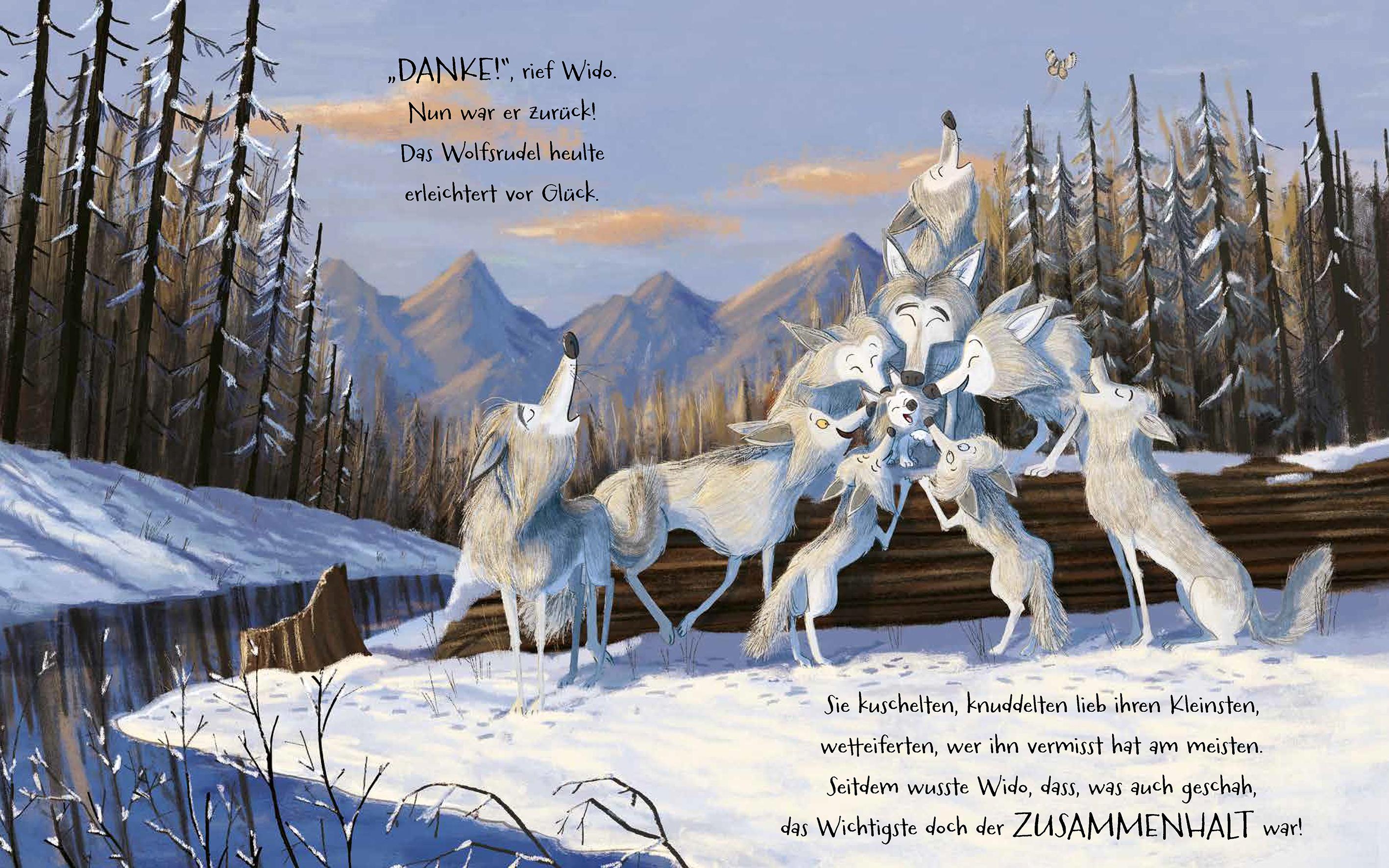 Beispielinhalt (Bild) Kleiner Wolf in weiter Welt