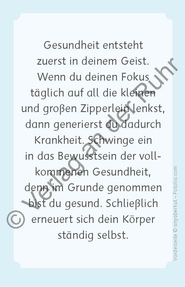 Beispielinhalt (Bild) Balsam für die Seele