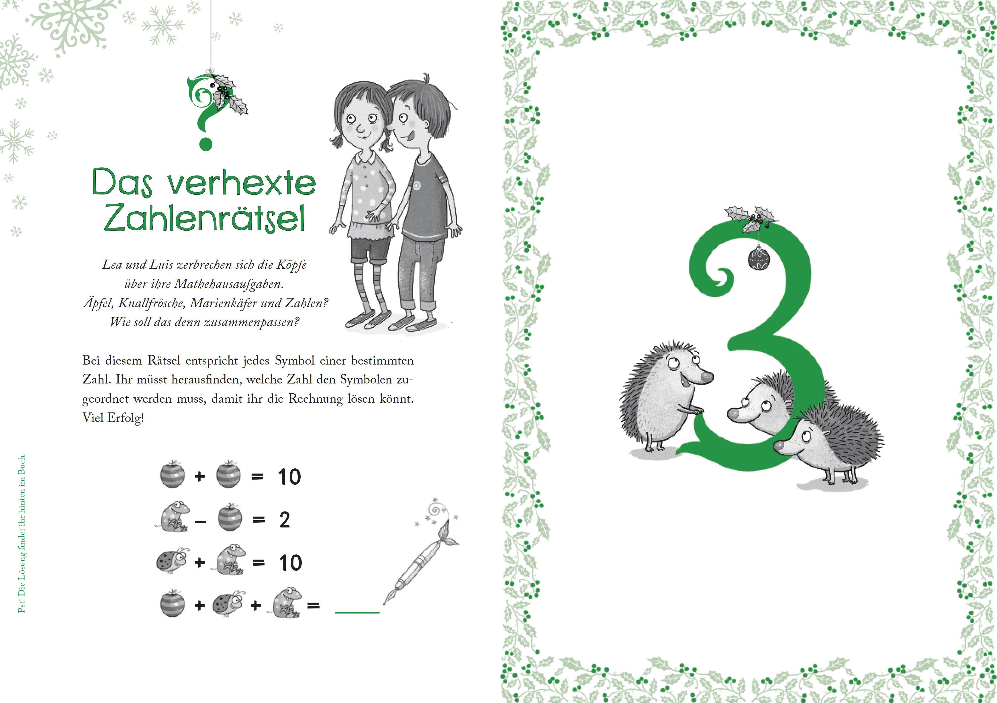 Beispielinhalt (Bild) Petronella Apfelmus - Das Adventskalenderbuch