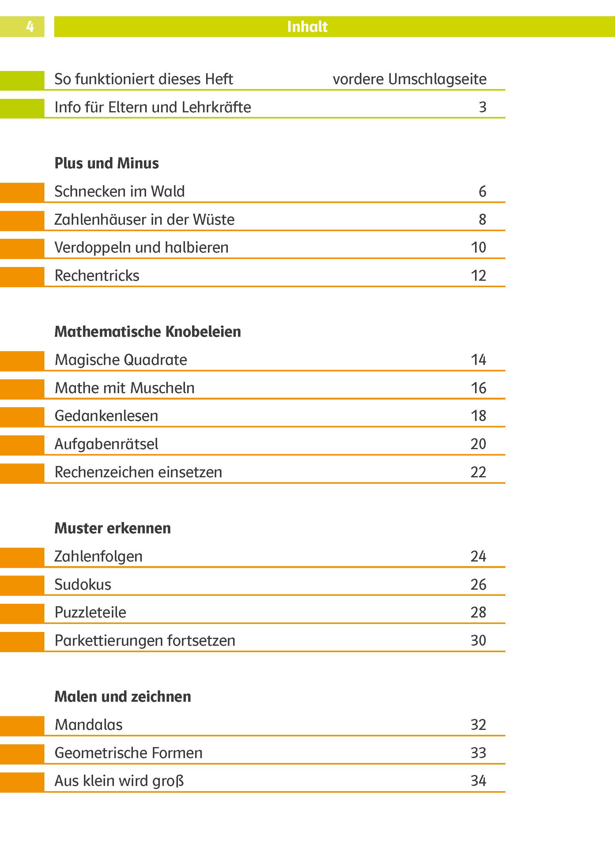 Beispielinhalt (Bild) Die Mathe-Helden Knobelaufgaben für Mathe-Helden 1. Klasse