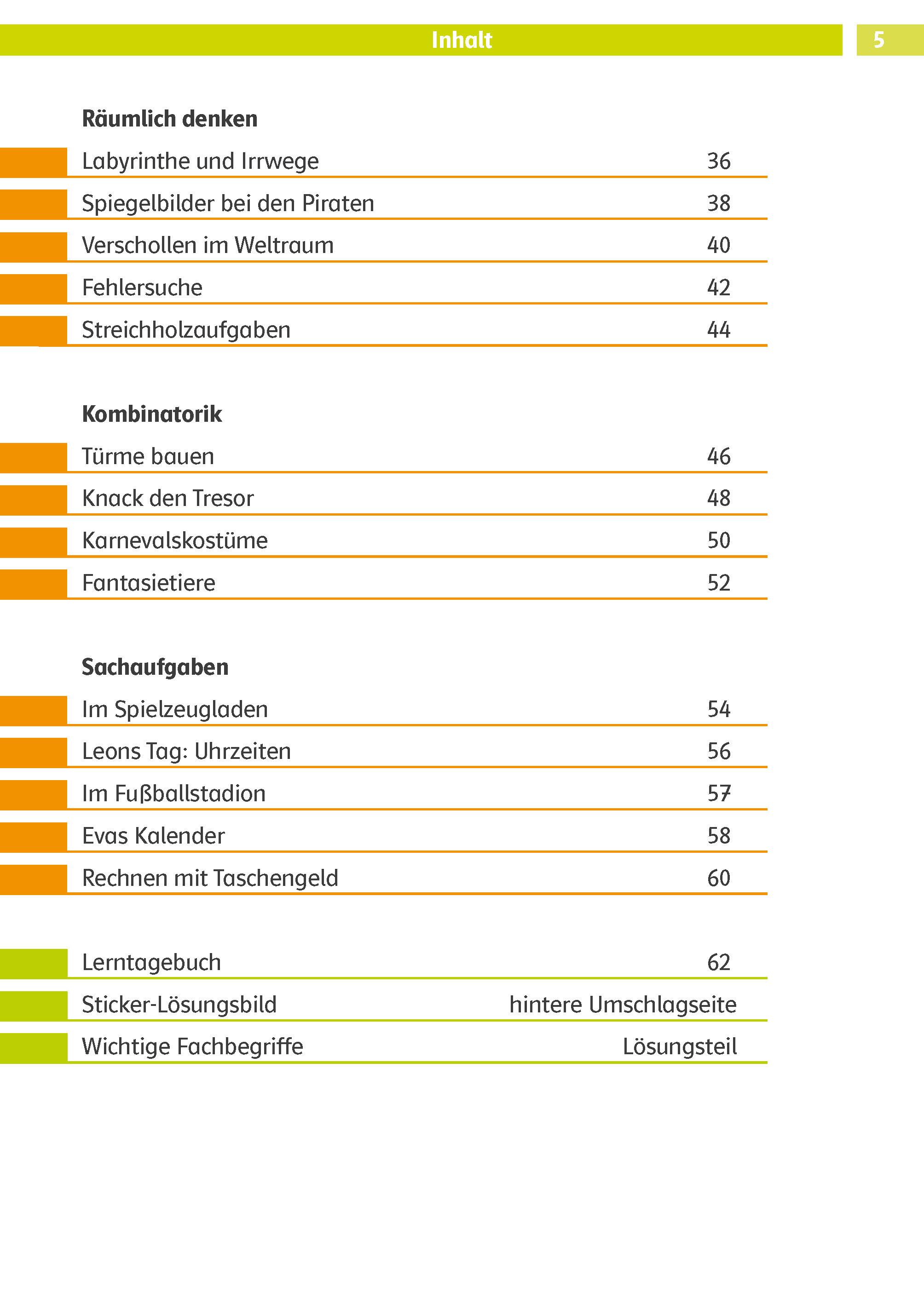 Beispielinhalt (Bild) Die Mathe-Helden Knobelaufgaben für Mathe-Helden 1. Klasse