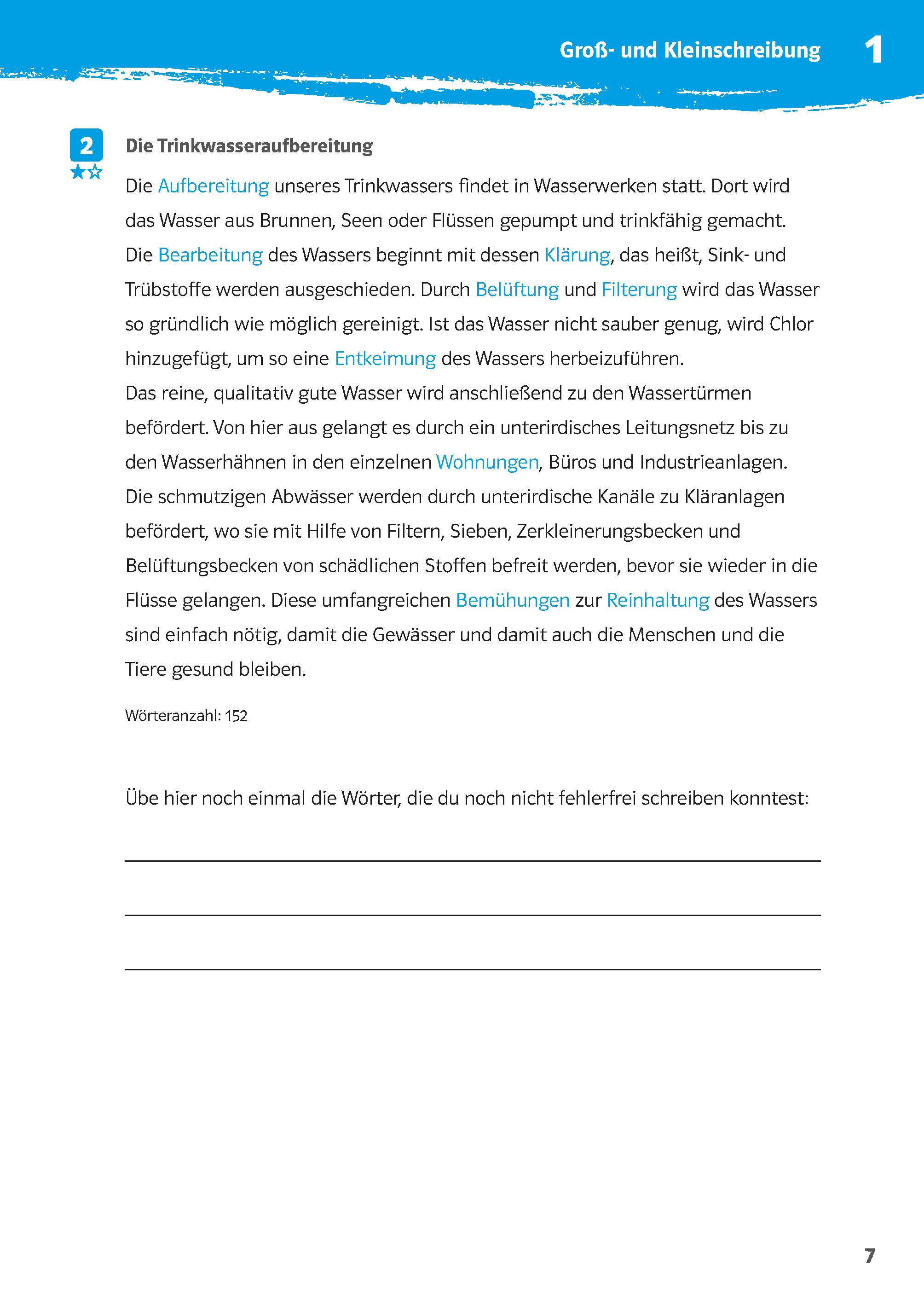 Beispielinhalt (Bild) 10-Minuten-Training Deutsch Rechtschreibung Diktate 7./8. Klasse
