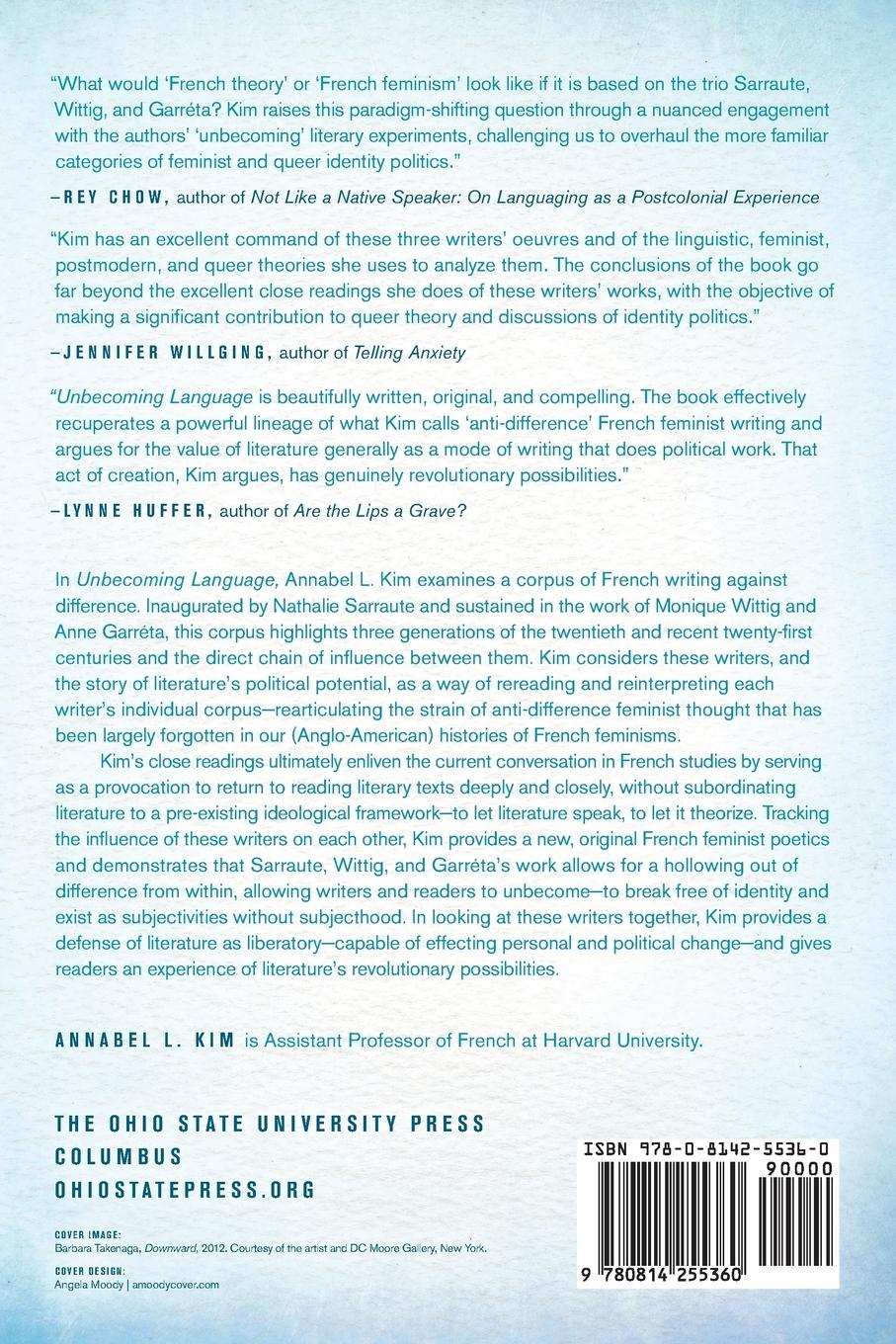 Rückseitencover Unbecoming Language