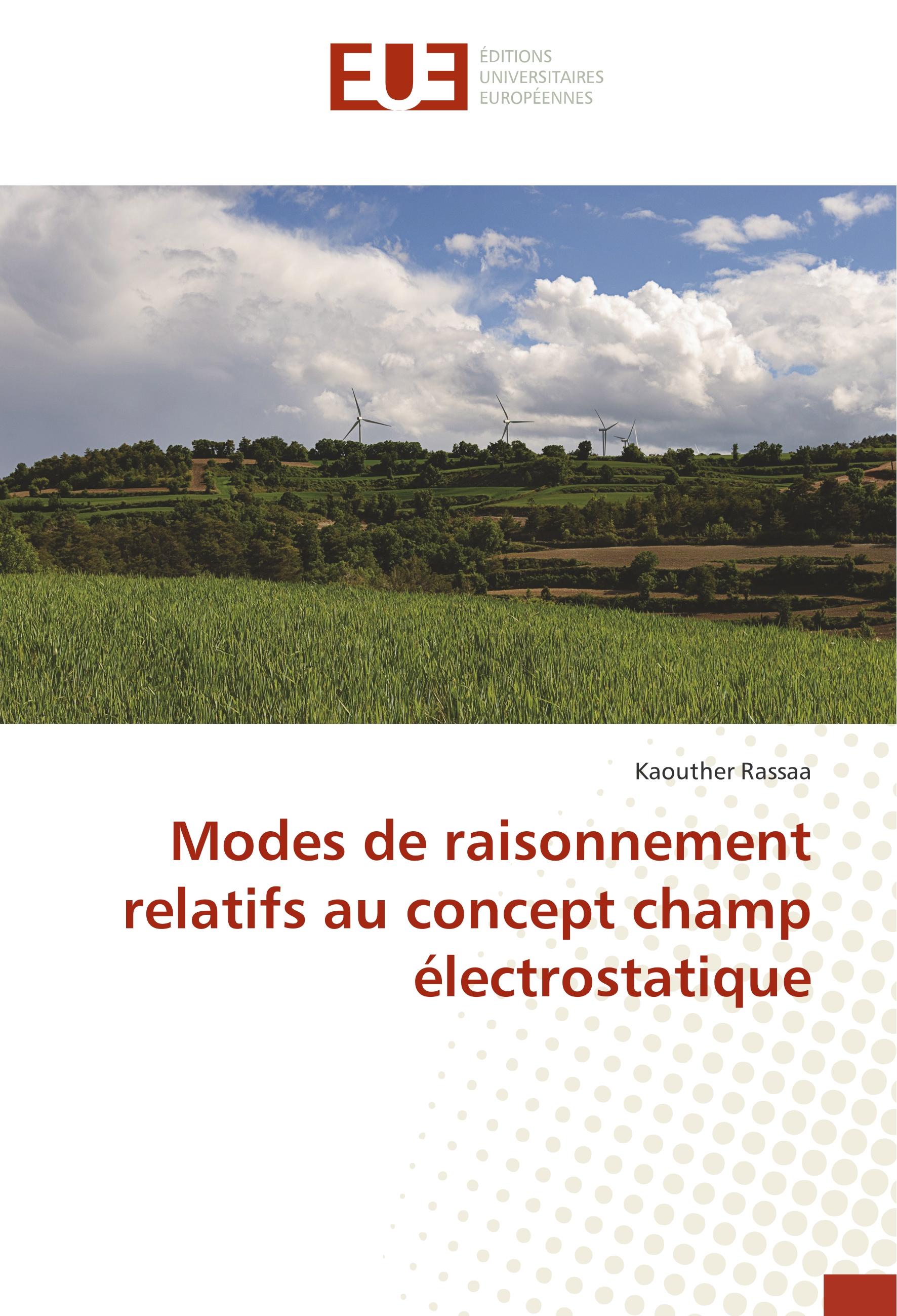 Vorderes Coverbild Modes de raisonnement relatifs au concept champ électrostatique